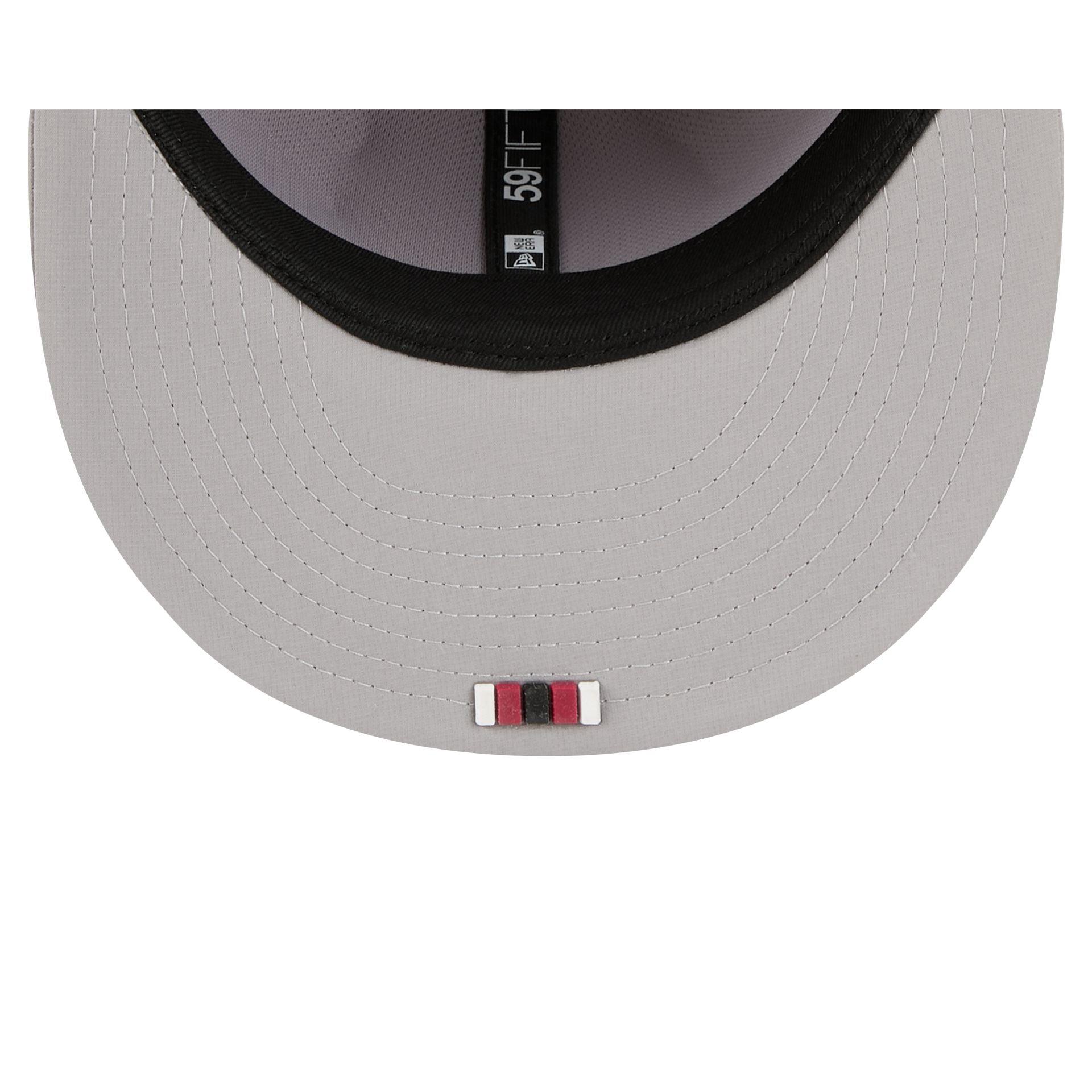 Arizona Cardinals 2025 Sideline Hot Weather Gray 59FIFTY Fitted Hat Male Product Image