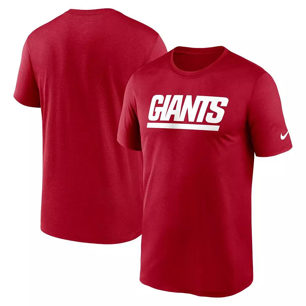 Men's Nike Red New York Giants Primetime Legend Wordmark Performance T-Shirt, Size: XL Product Image