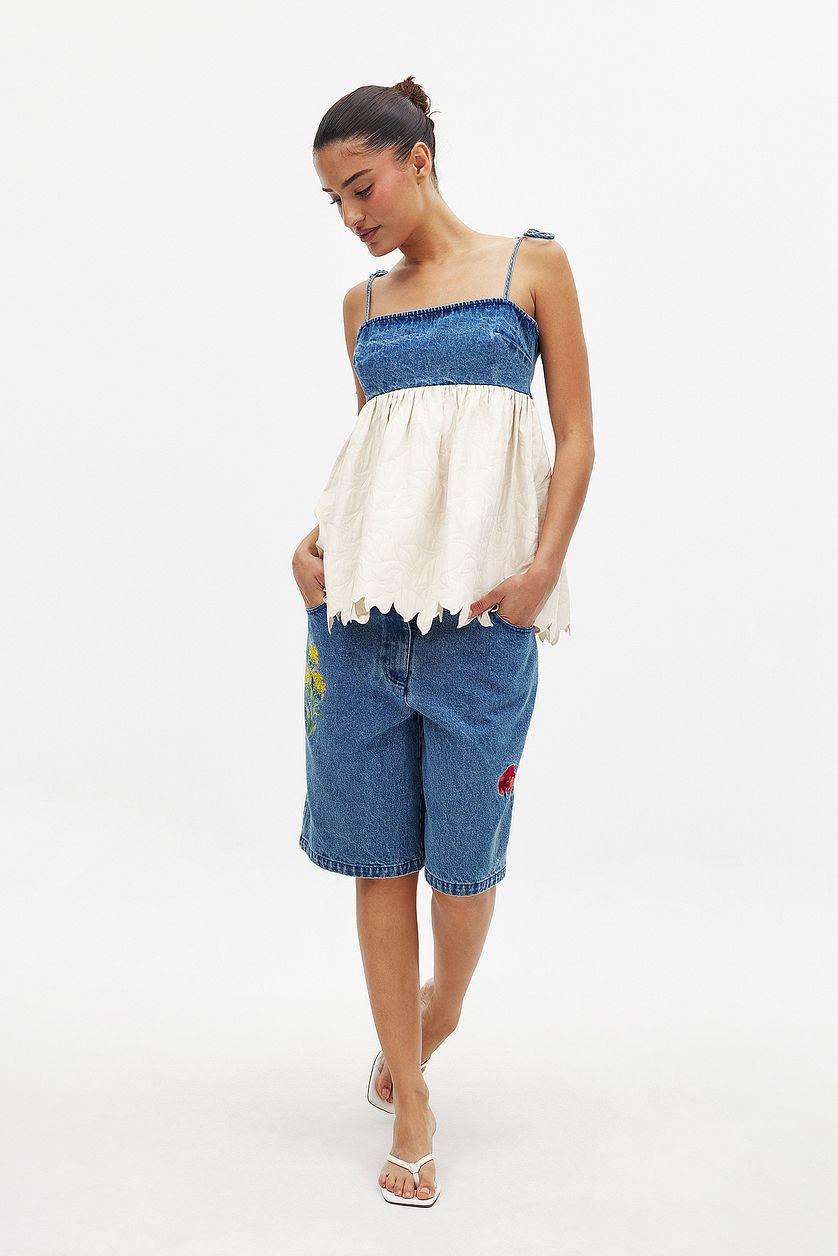 Embroidery Bermuda Shorts Product Image