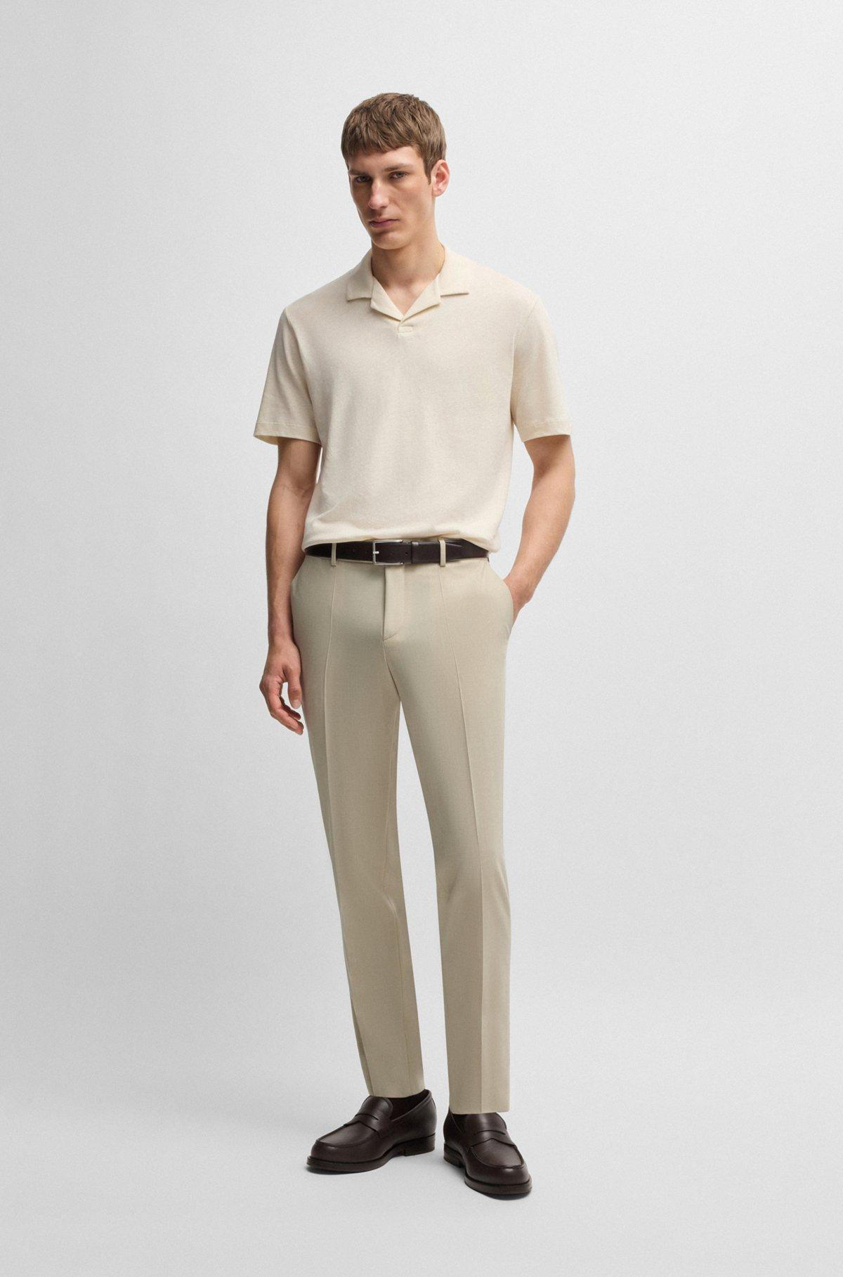 Formal trousers in washable super-flex fabric Product Image