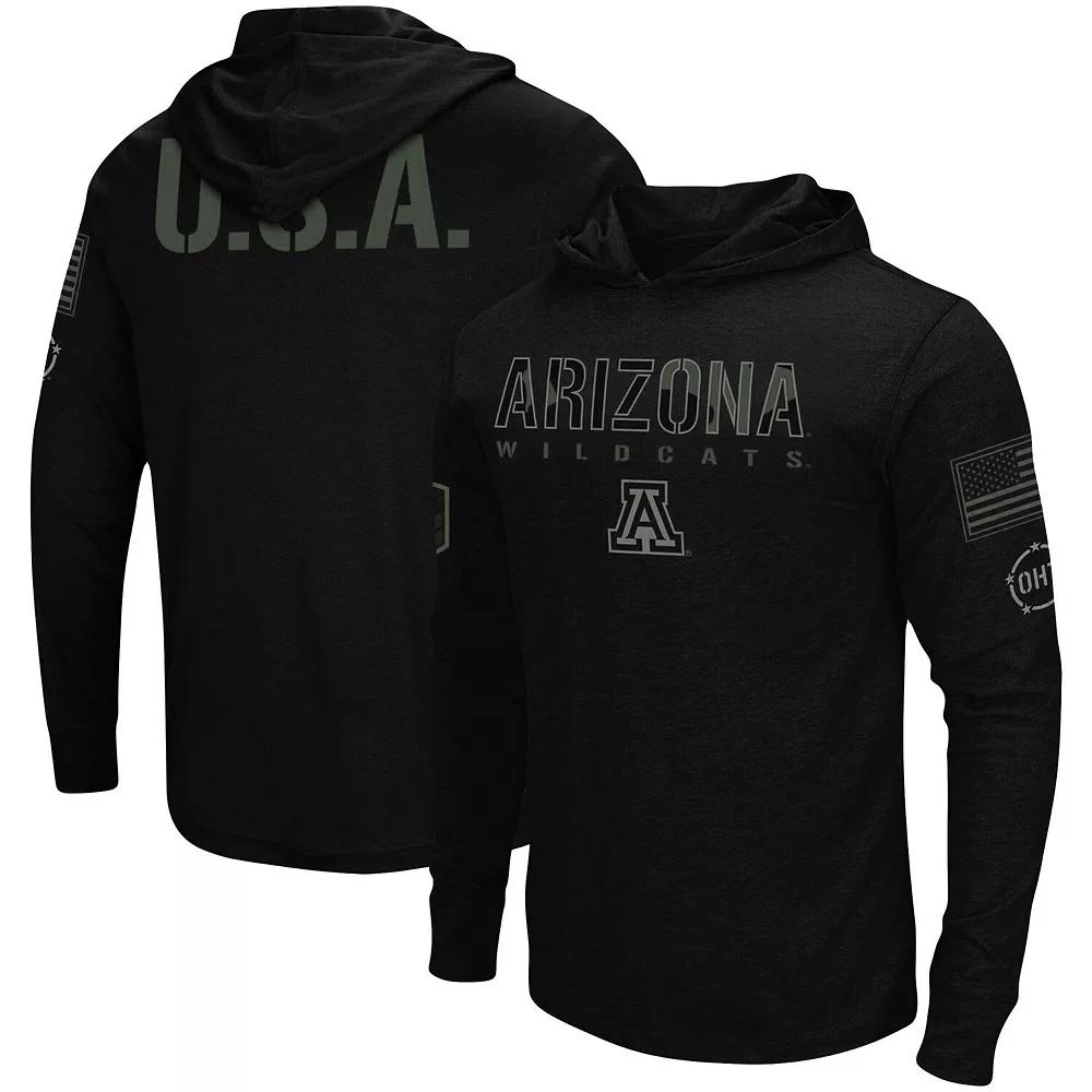 Men's Colosseum Black Oklahoma State Cowboys OHT Military Appreciation Hoodie Long Sleeve T-Shirt,  Product Image