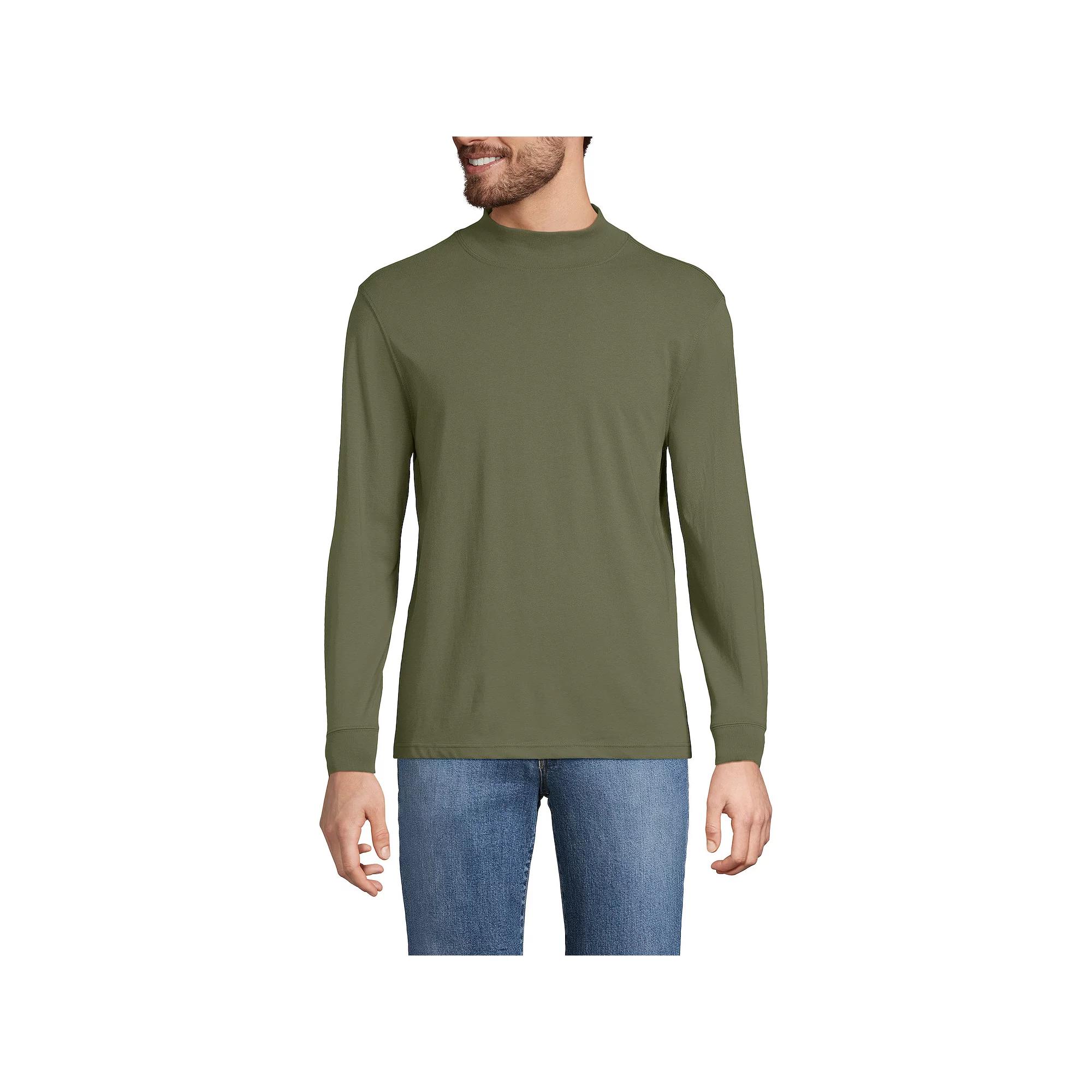 Men's Lands' End Super-T Mock Turtleneck,  Product Image