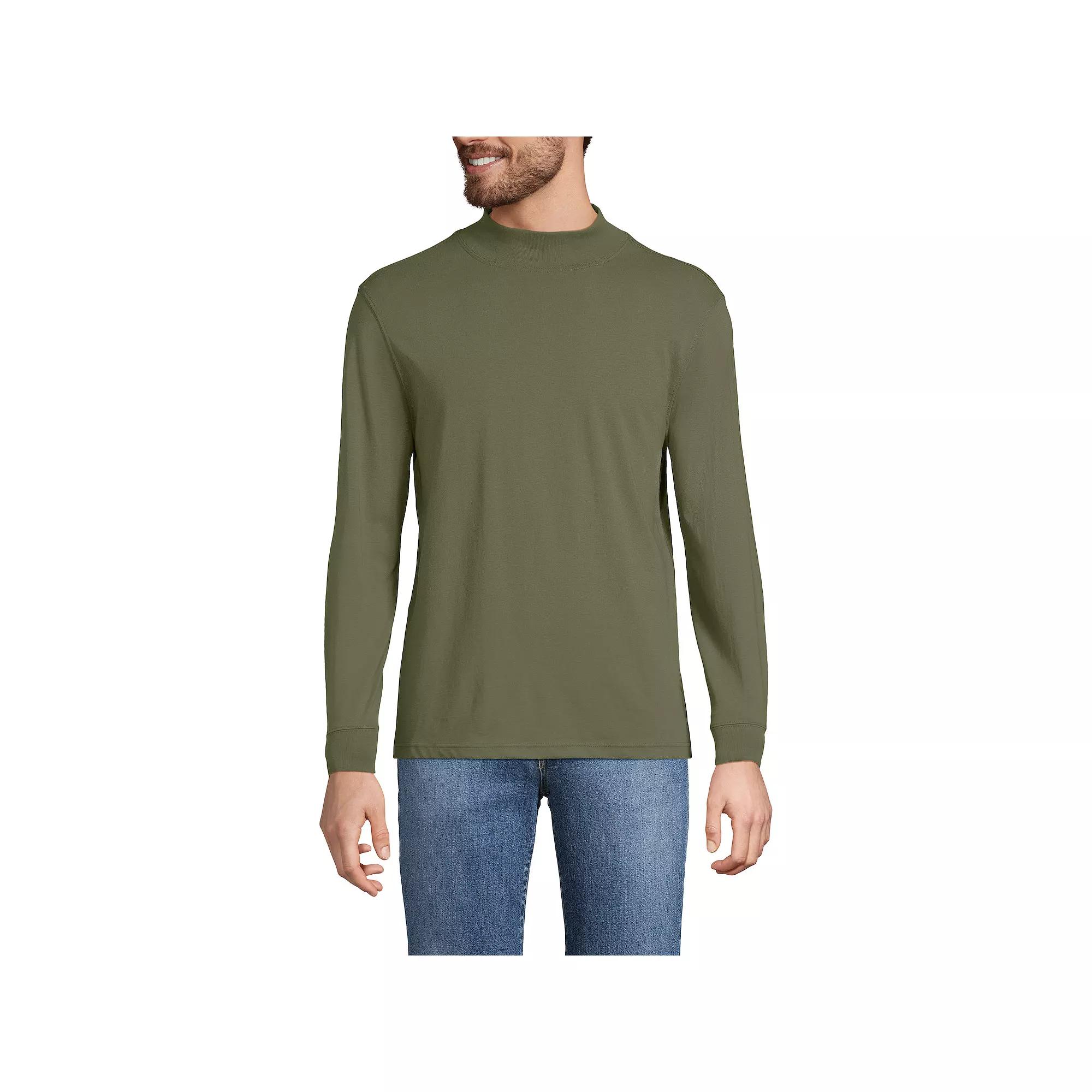 Men's Lands' End Super-T Mock Turtleneck,  Product Image