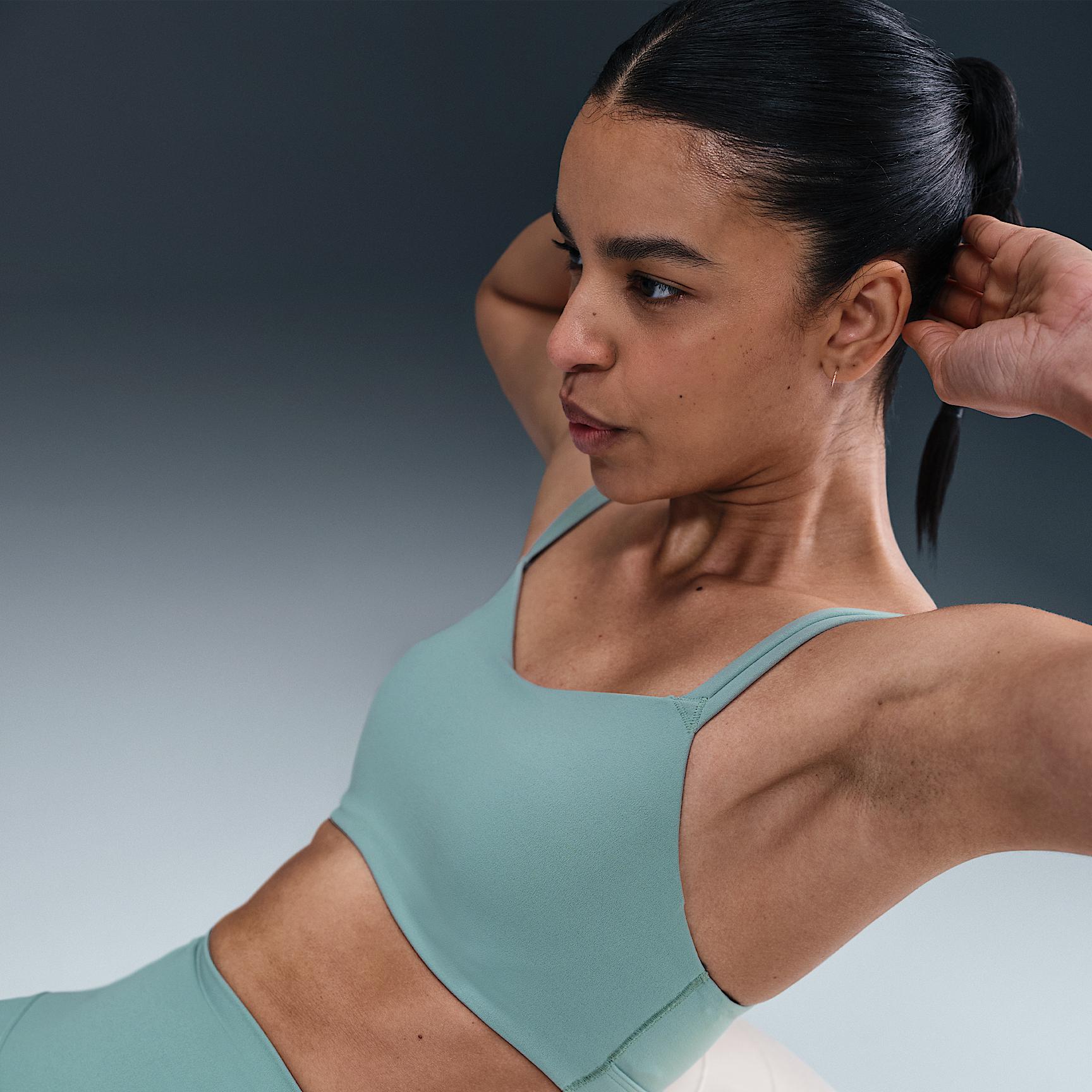 Nike Womens Zenvy Strappy Light-Support Padded Sports Bra | DO6608-017 Product Image
