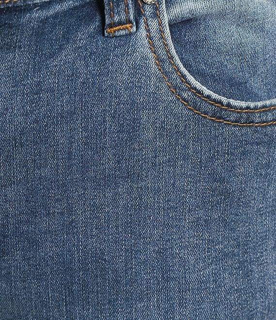 APNY Stretch Denim Mid Rise Cropped Wide Leg Jeans Product Image
