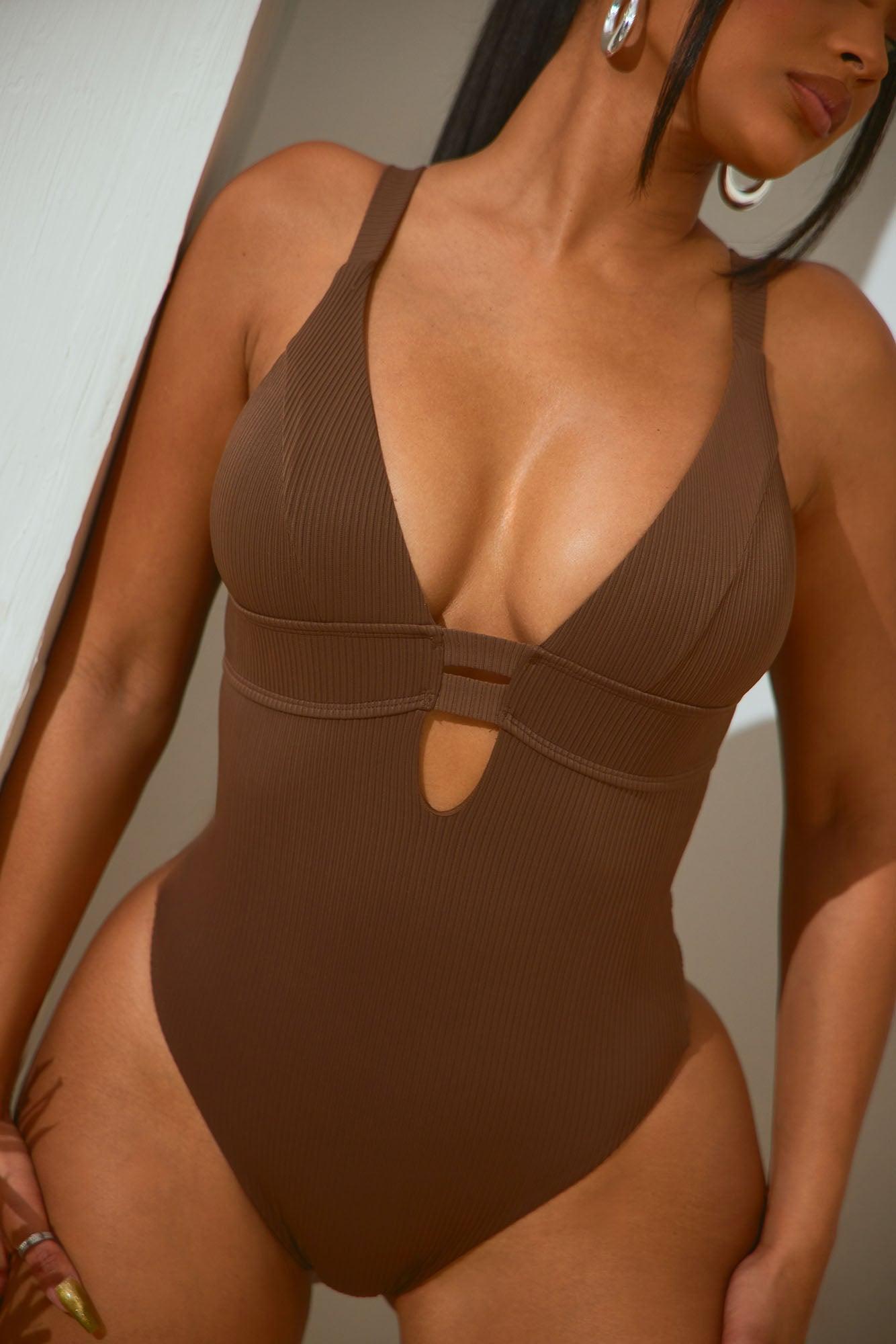 Sandy Moment One Piece Swimsuit - Mocha Product Image