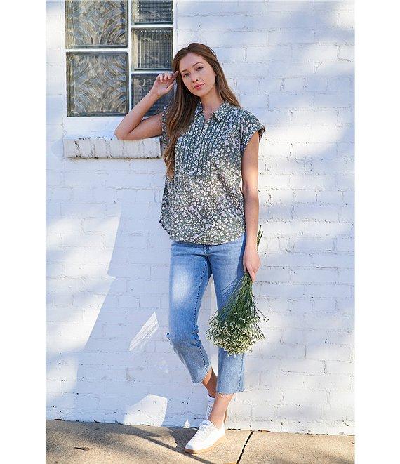 Lucky Brand Sweet Crop Stretch Denim Mid-Rise Straight Leg Jeans Product Image