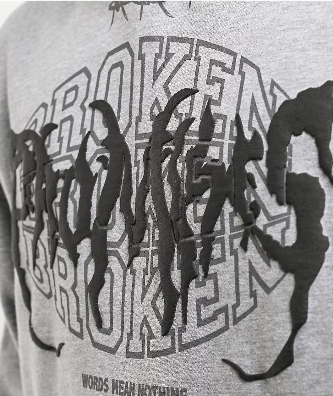 Broken Promises Underworld Grey Hoodie Product Image