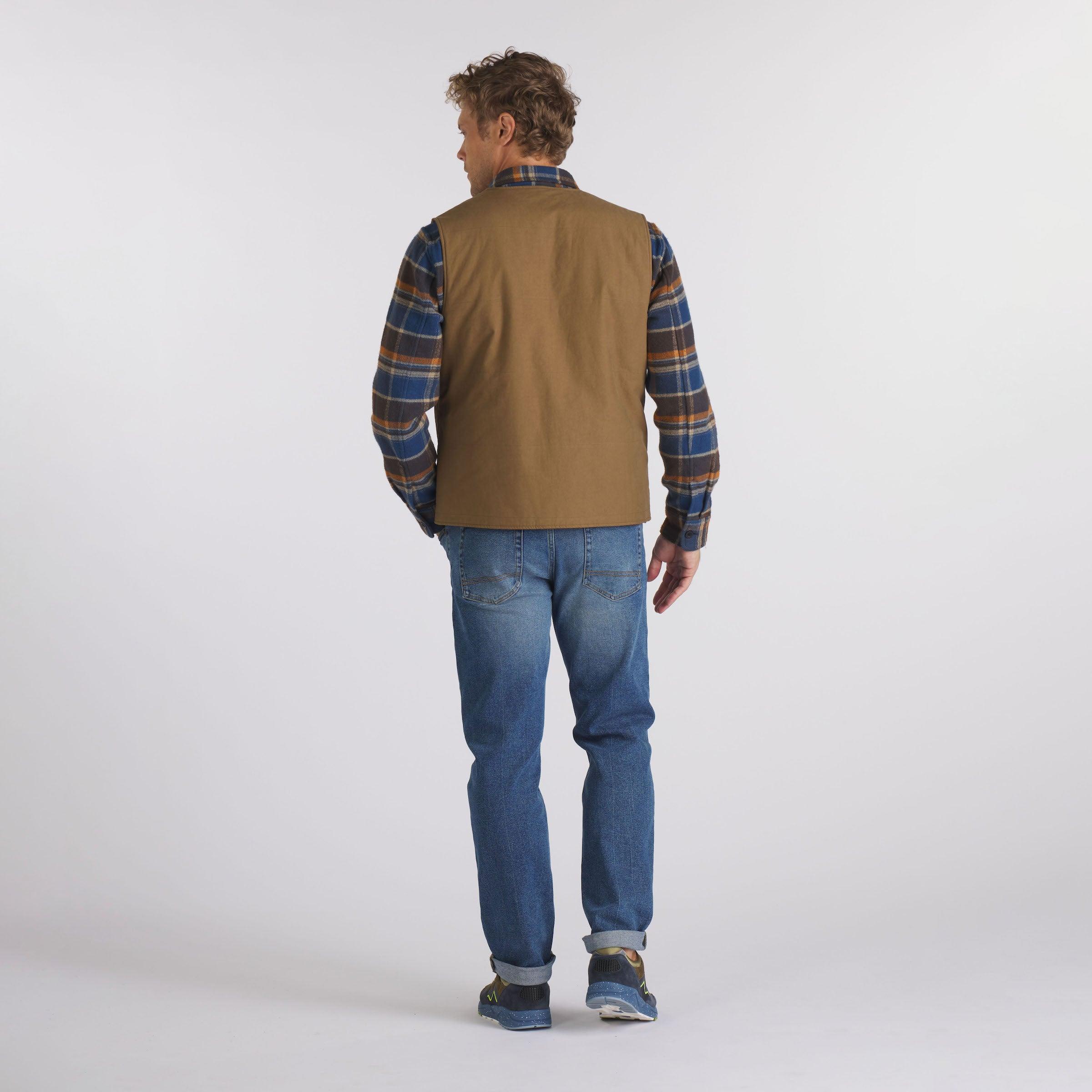 Country Tweed Reversible Vest - Chestnut Product Image