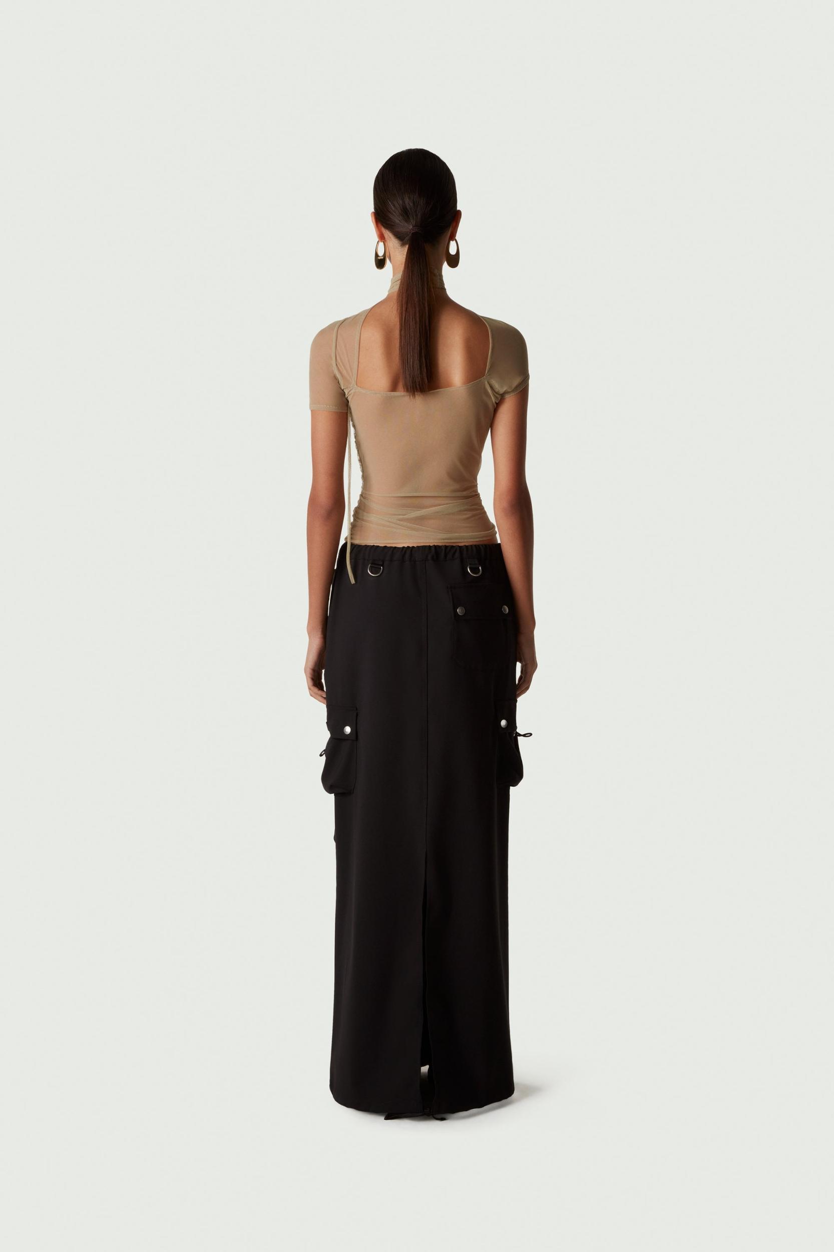 Tailored Cargo Maxi Skirt Product Image