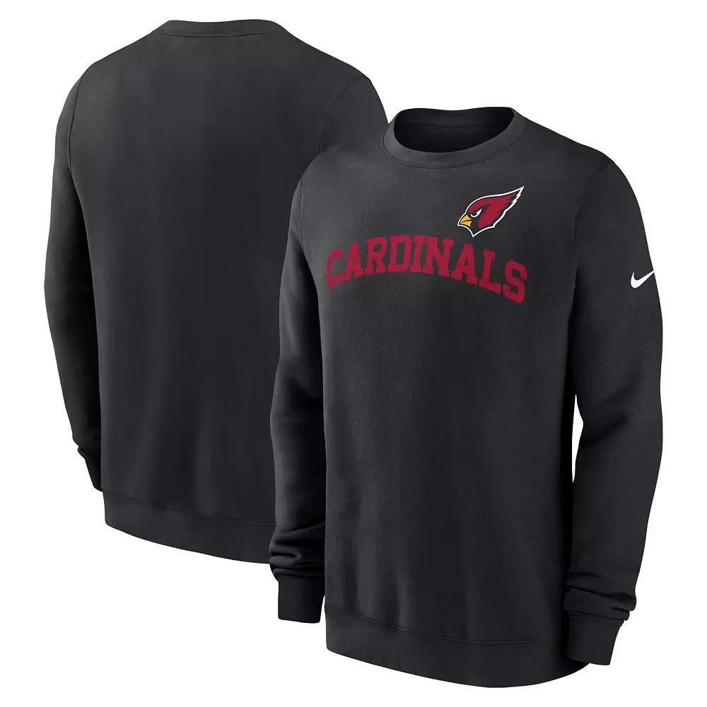 Men's Nike Black Arizona Cardinals Club Pullover Sweatshirt,  Product Image