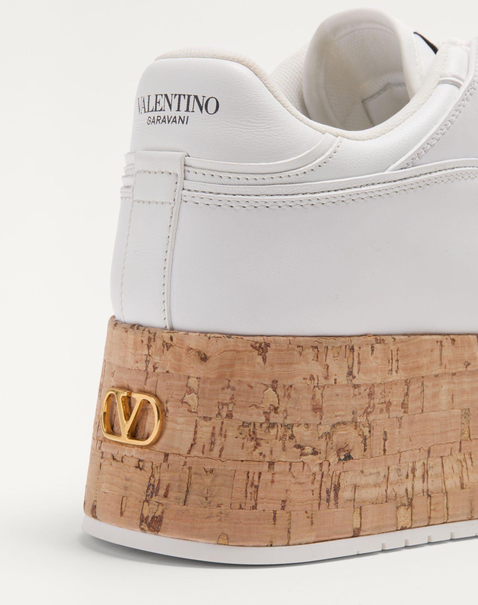 Freedots Xl Calfskin And Cork Sneaker Product Image