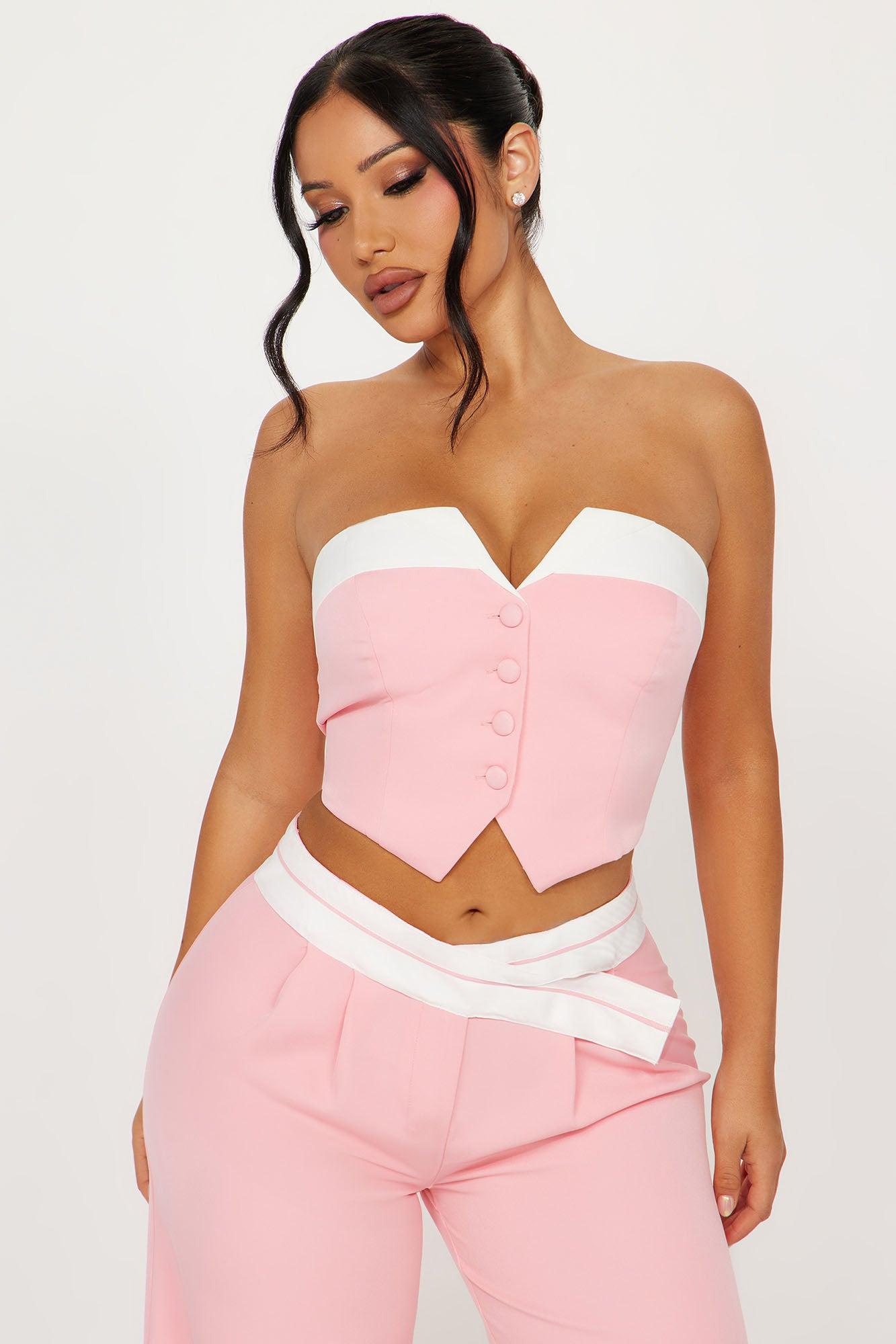 Office Babe Pant Set - Pink Product Image