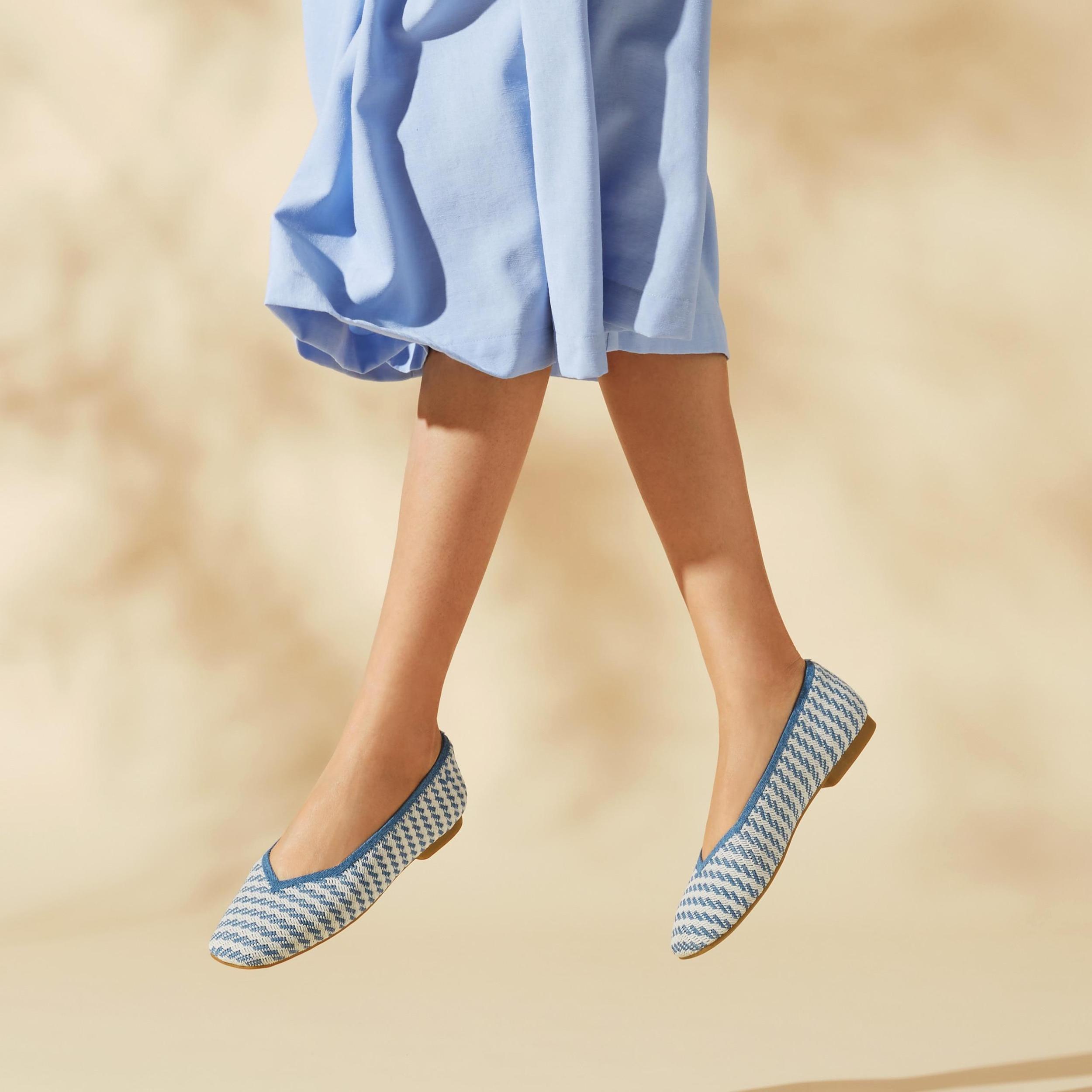 Square-Toe V-Cut Flats (Margot 2.0) Product Image