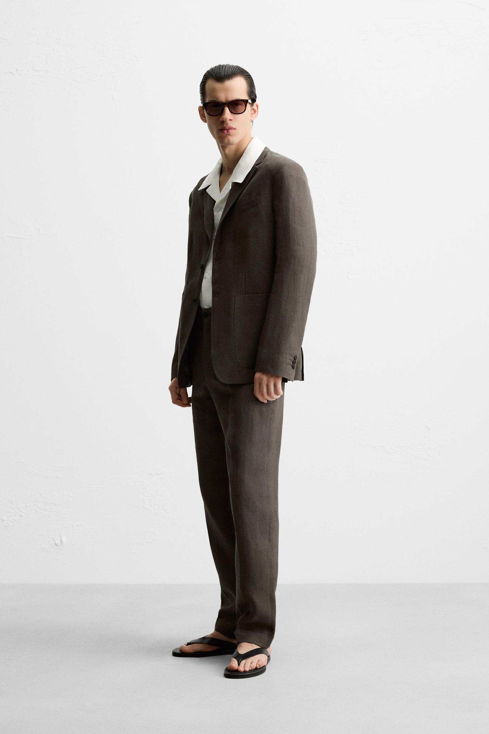 100% LINEN SUIT JACKET Product Image