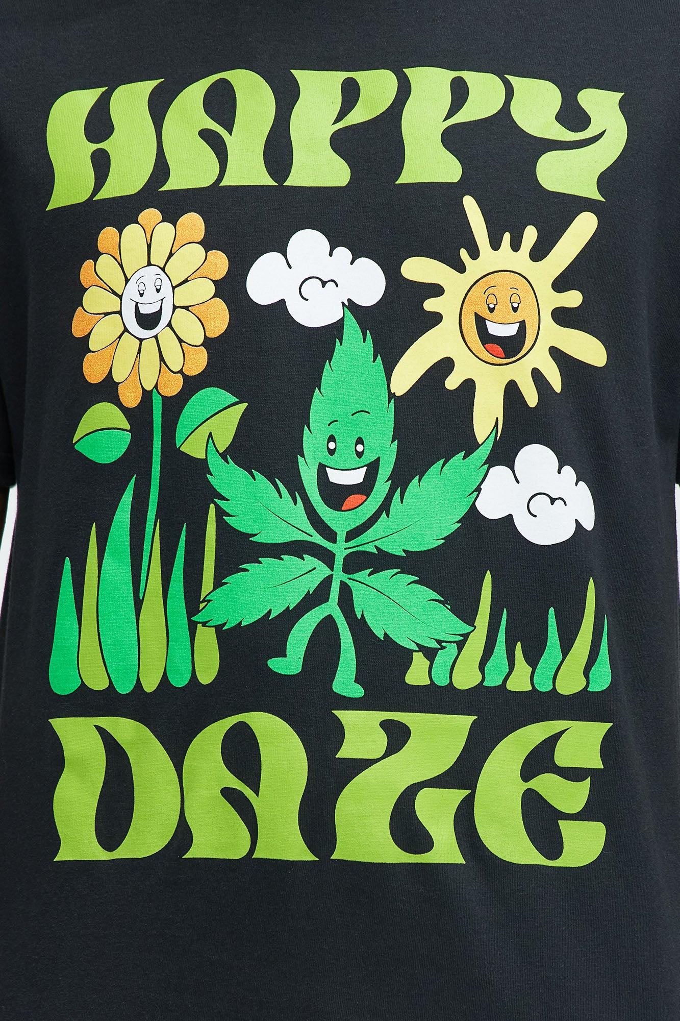 Happy Daze Always Short Sleeve Tee - Black Product Image