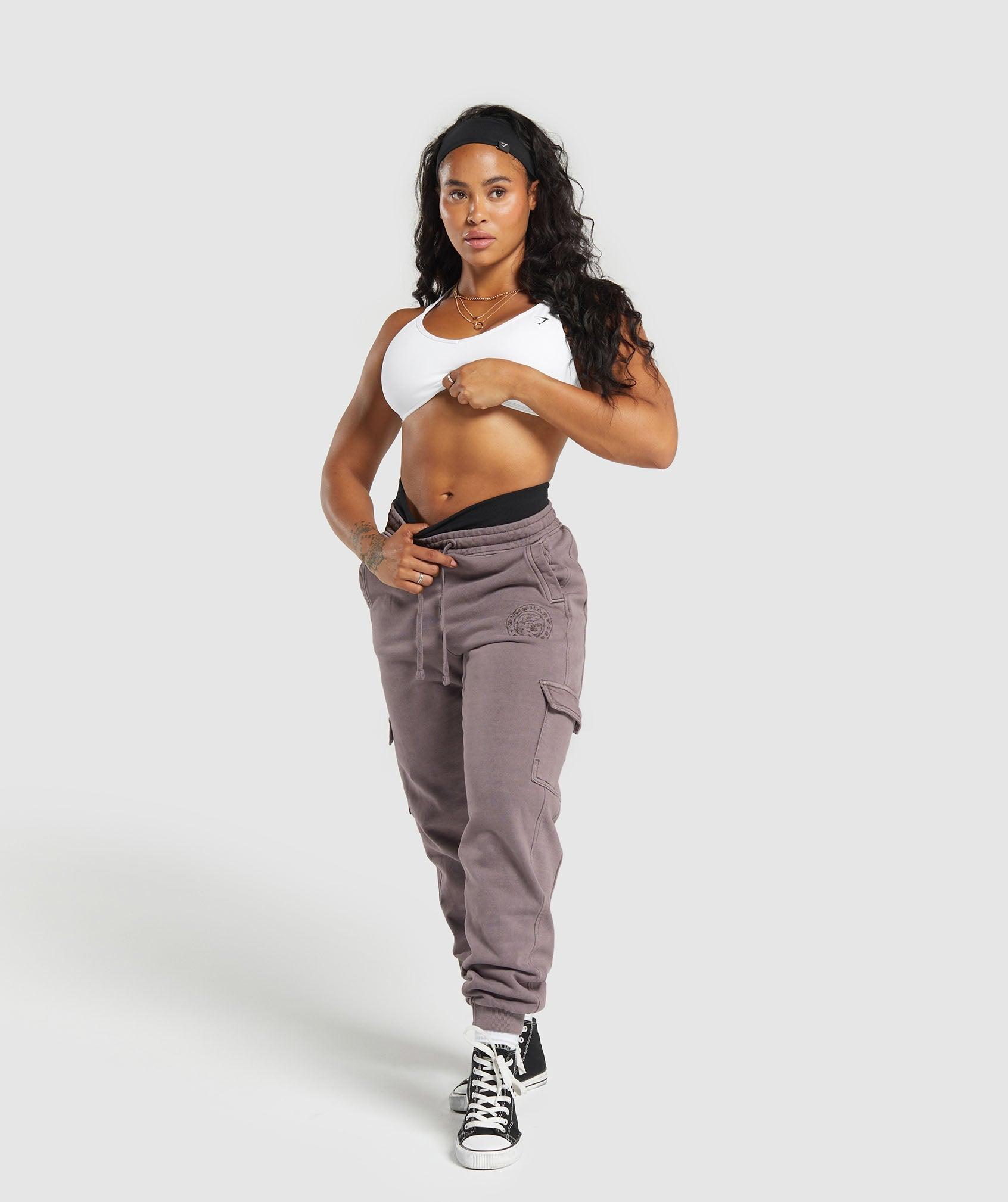 Gymshark Premium Legacy Joggers - Brushed Purple/Pigment Dye Female Product Image