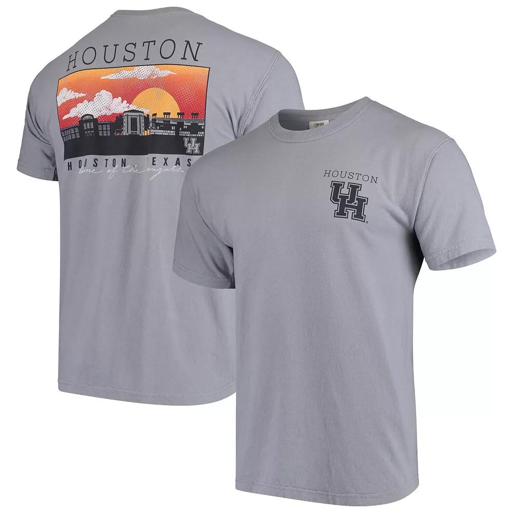Houston Cougars Comfort Colors Campus Scenery T-Shirt - Gray, Men's, Size: Medium, Hou Grey Product Image