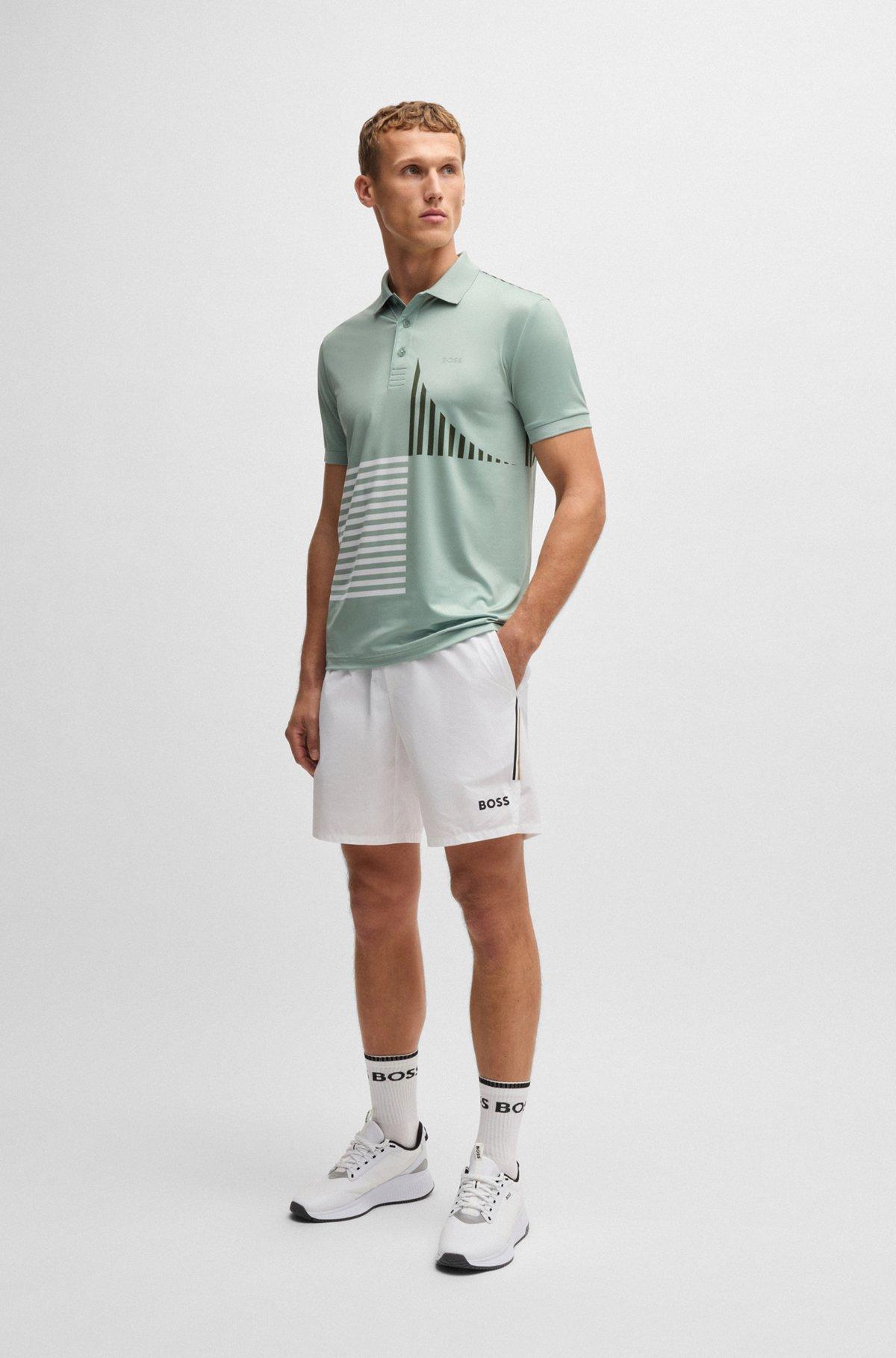 Paddy Active stretch-jersey polo shirt with digital print Product Image