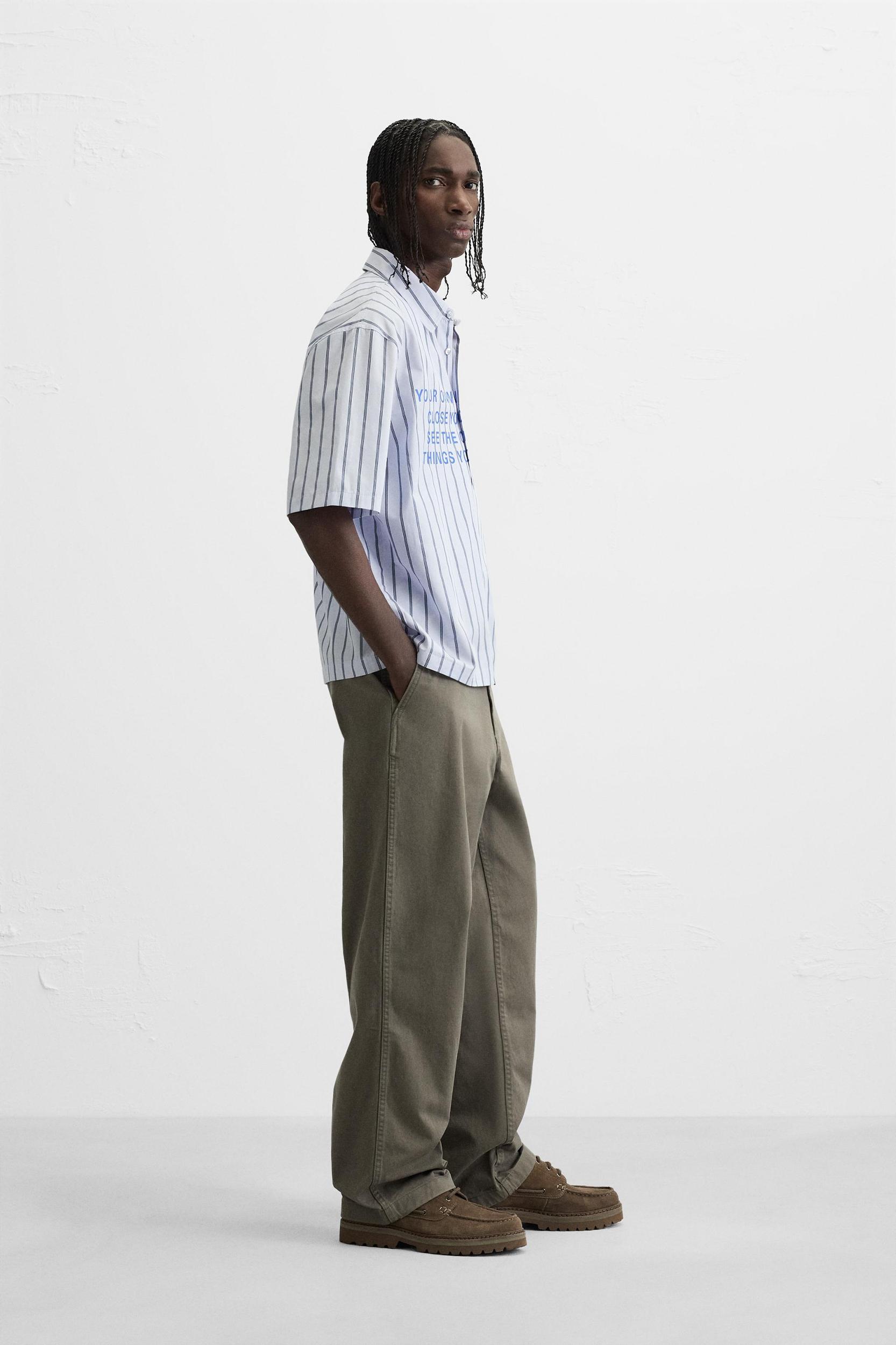 STRIPED TEXT SHIRT Product Image