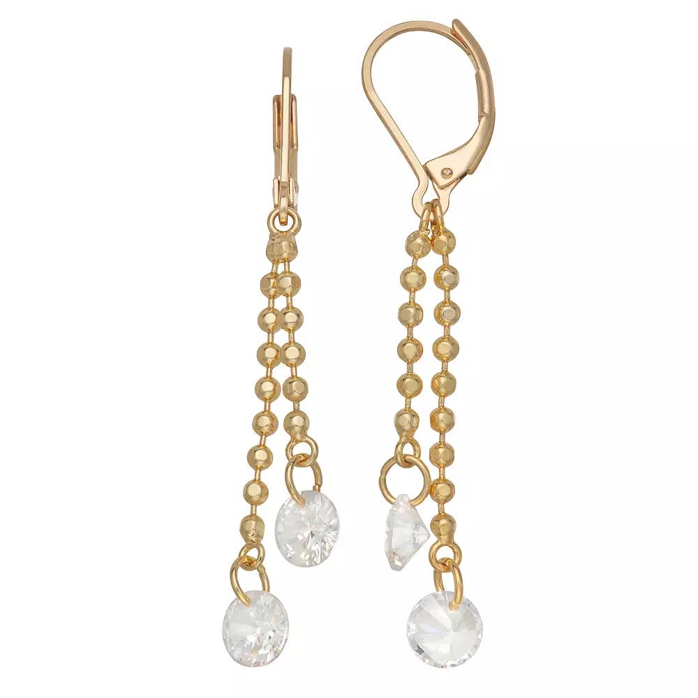 You're Invited Gold Tone Linear Dangle Earring, Women's Product Image