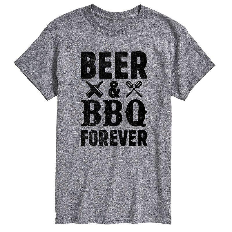 Big & Tall Beer and BBQ Forever Graphic Tee, Mens Product Image
