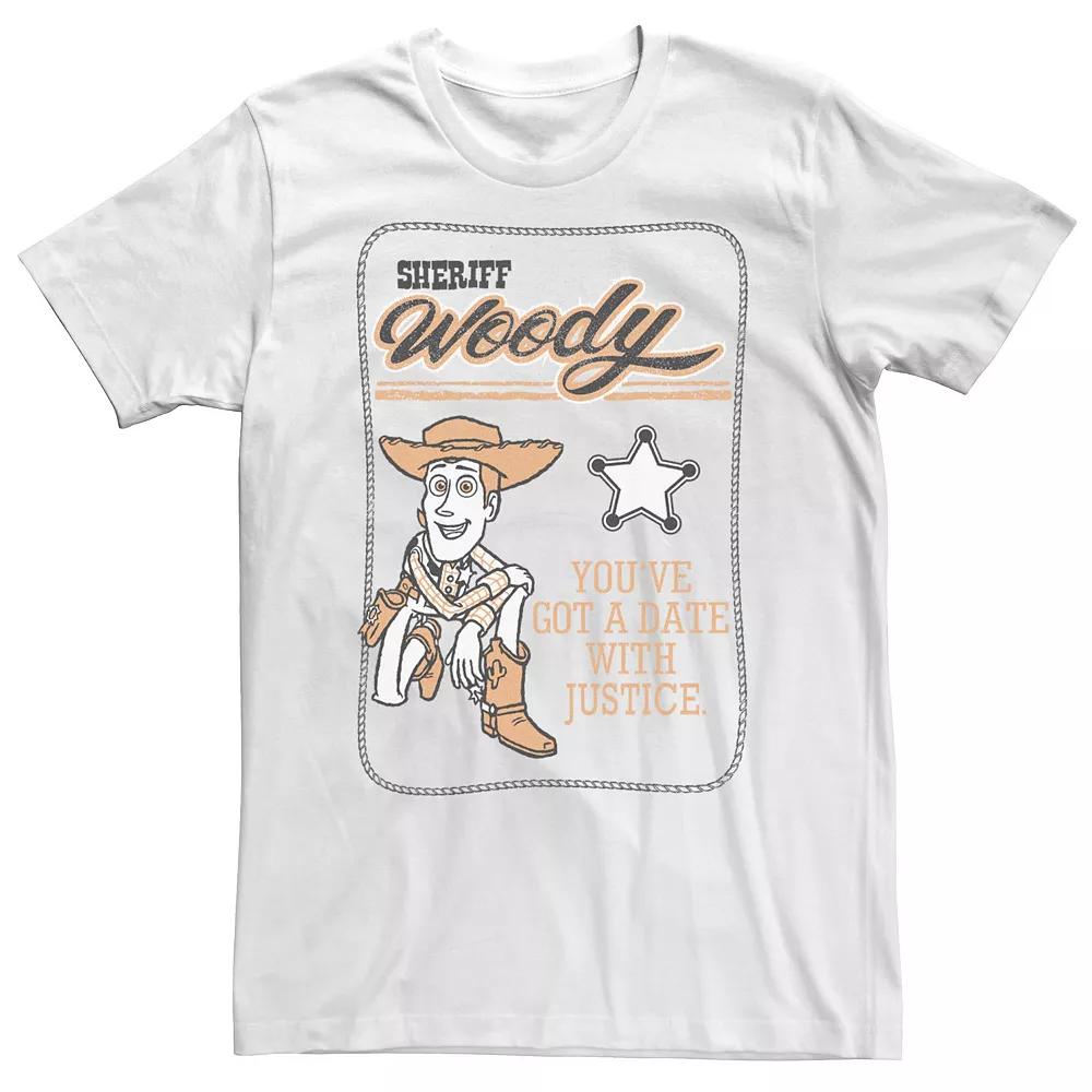 Big & Tall Disney / Pixar Toy Story Woody Date Justice Tee, Men's, Size: 3XL Tall, White Product Image