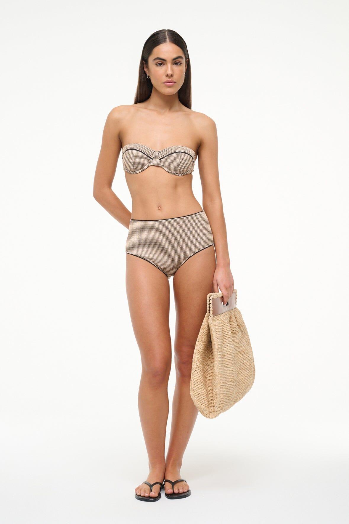 DEVON HIGH RISE BIKINI BOTTOM | NATURAL PIQUE Product Image
