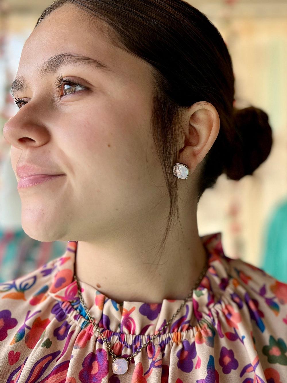 Panache Pink Stud Earrings Product Image