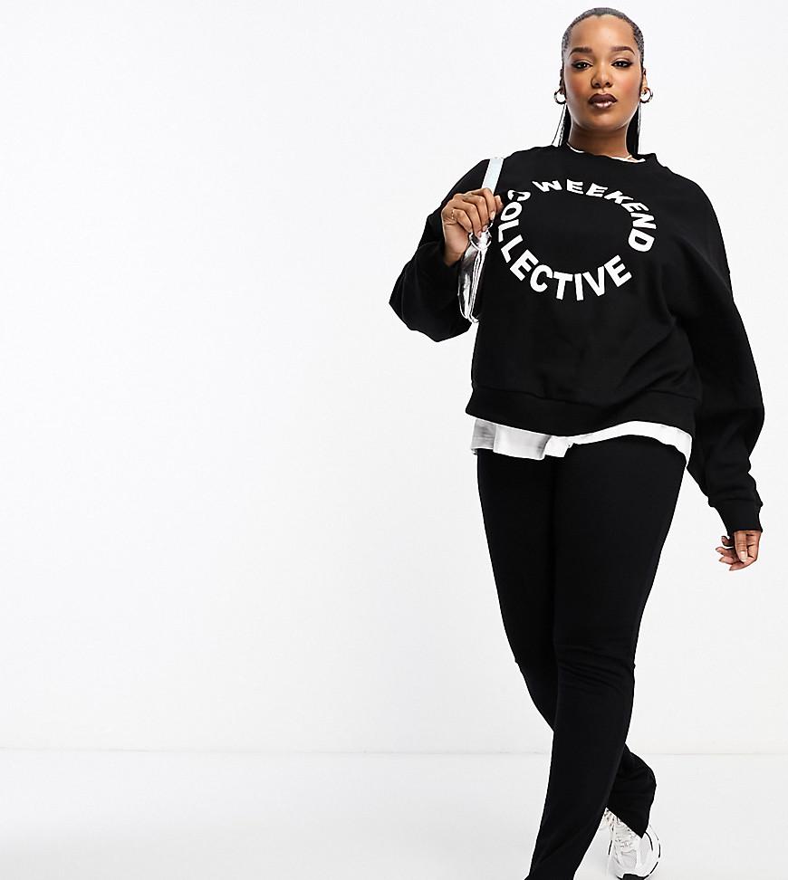 ASOS DESIGN Curve legging with side split Product Image