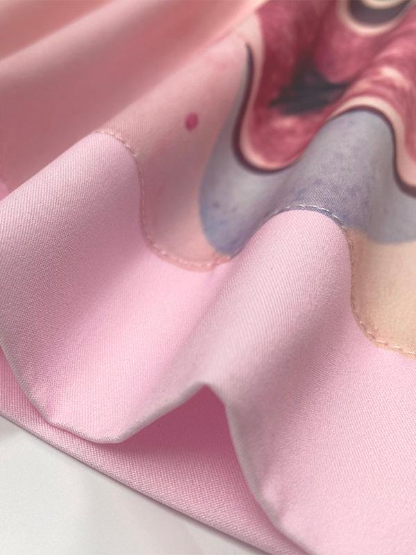 Loose Sleeveless Flower Print Round-Neck Jumpsuits Product Image