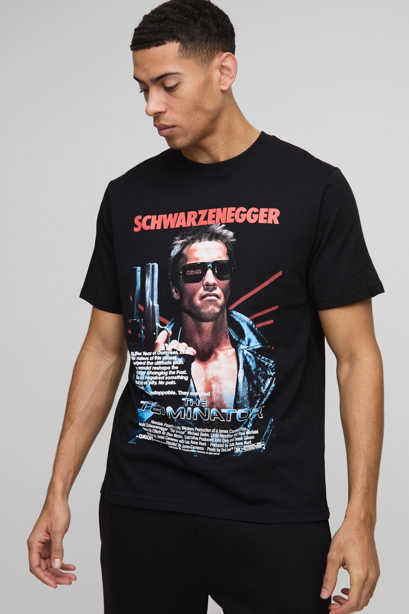 Regular Fit Regular Fit The Terminator License T-Shirt | boohooMAN USA Product Image