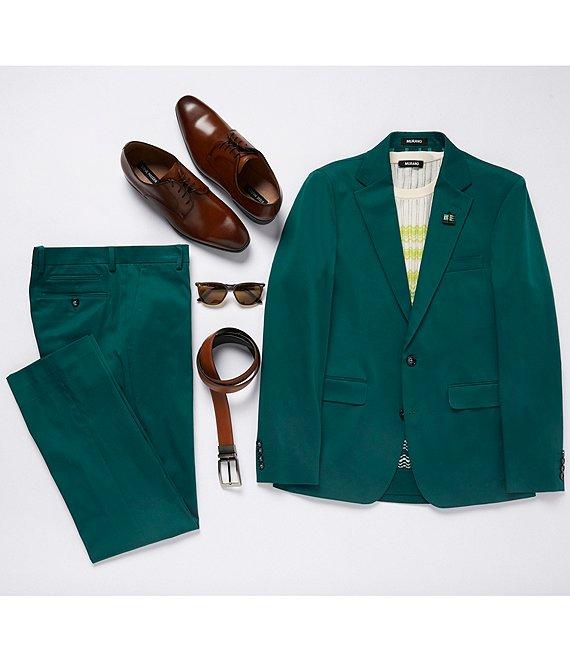 Murano Shape of Water Collection Alex Slim Fit Sateen Suit Separates Dress Pants Product Image
