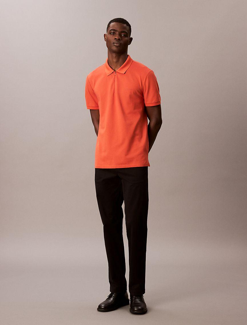 Tech Pique Zip Polo Shirt Product Image