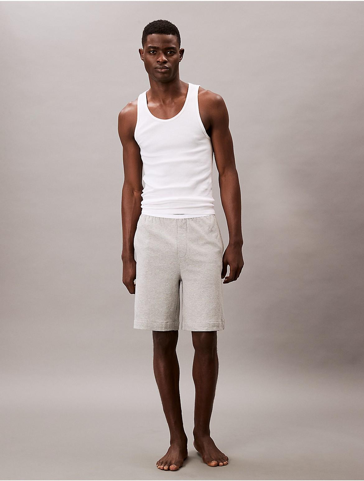 Calvin Klein Mens Terry Lounge Sleep Shorts - Grey Product Image