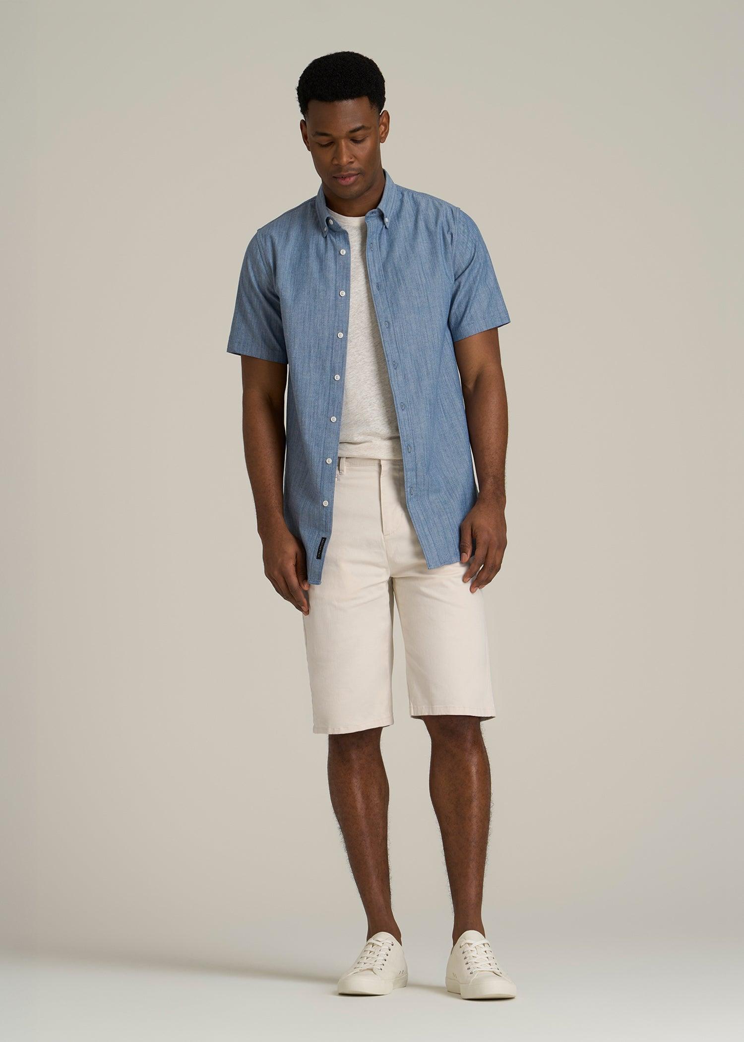 Chino Shorts for Tall Men in Chalk Male Product Image