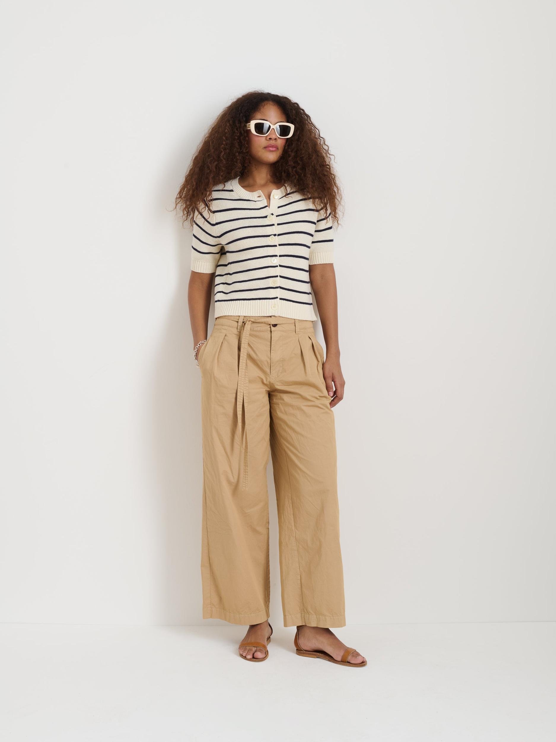 Elle Striped Sweater in Cotton Linen Product Image