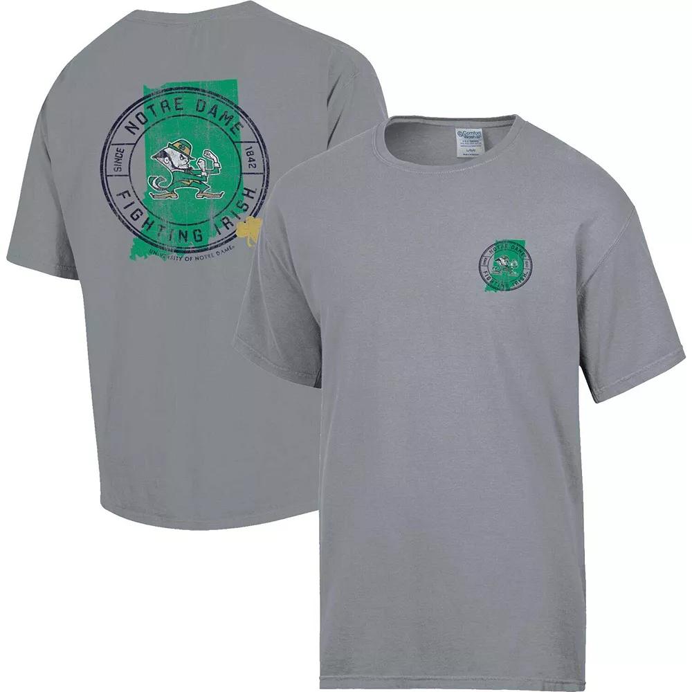 Men's Comfort Wash  Graphite Notre Dame Fighting Irish STATEment T-Shirt, Size: Small, Dark G Product Image