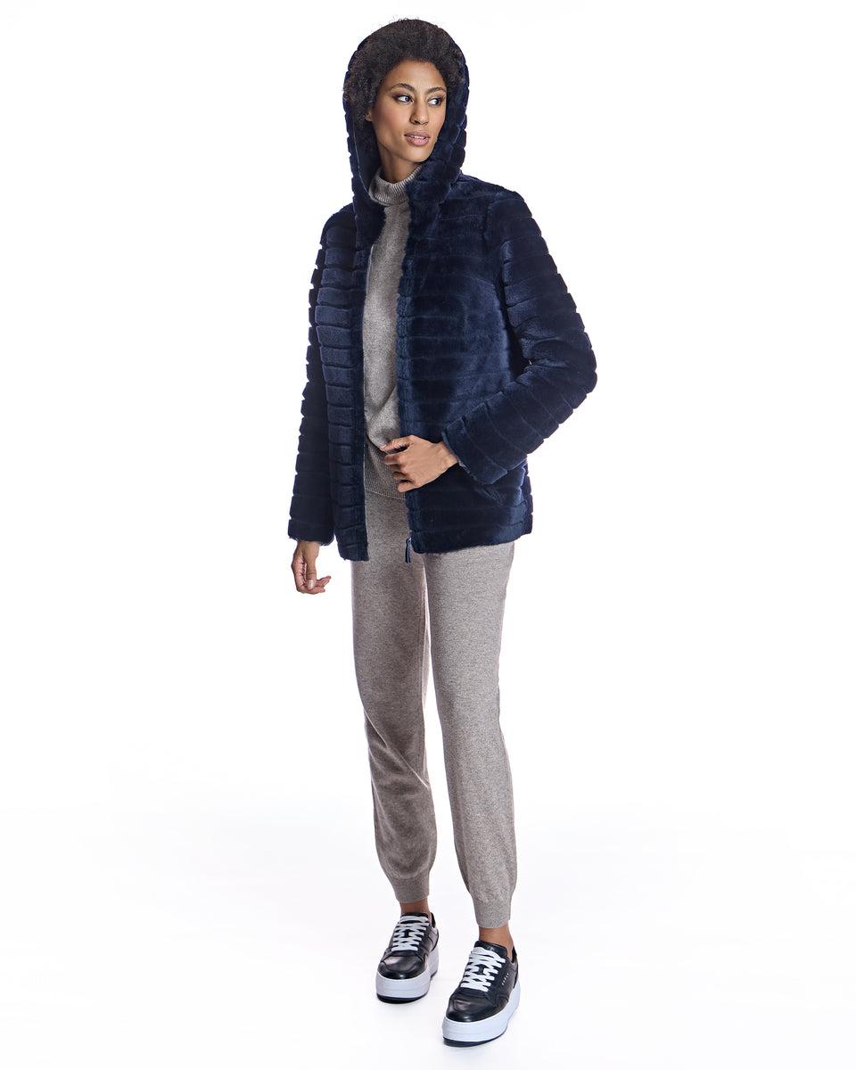Hooded Shearling Jacket Product Image