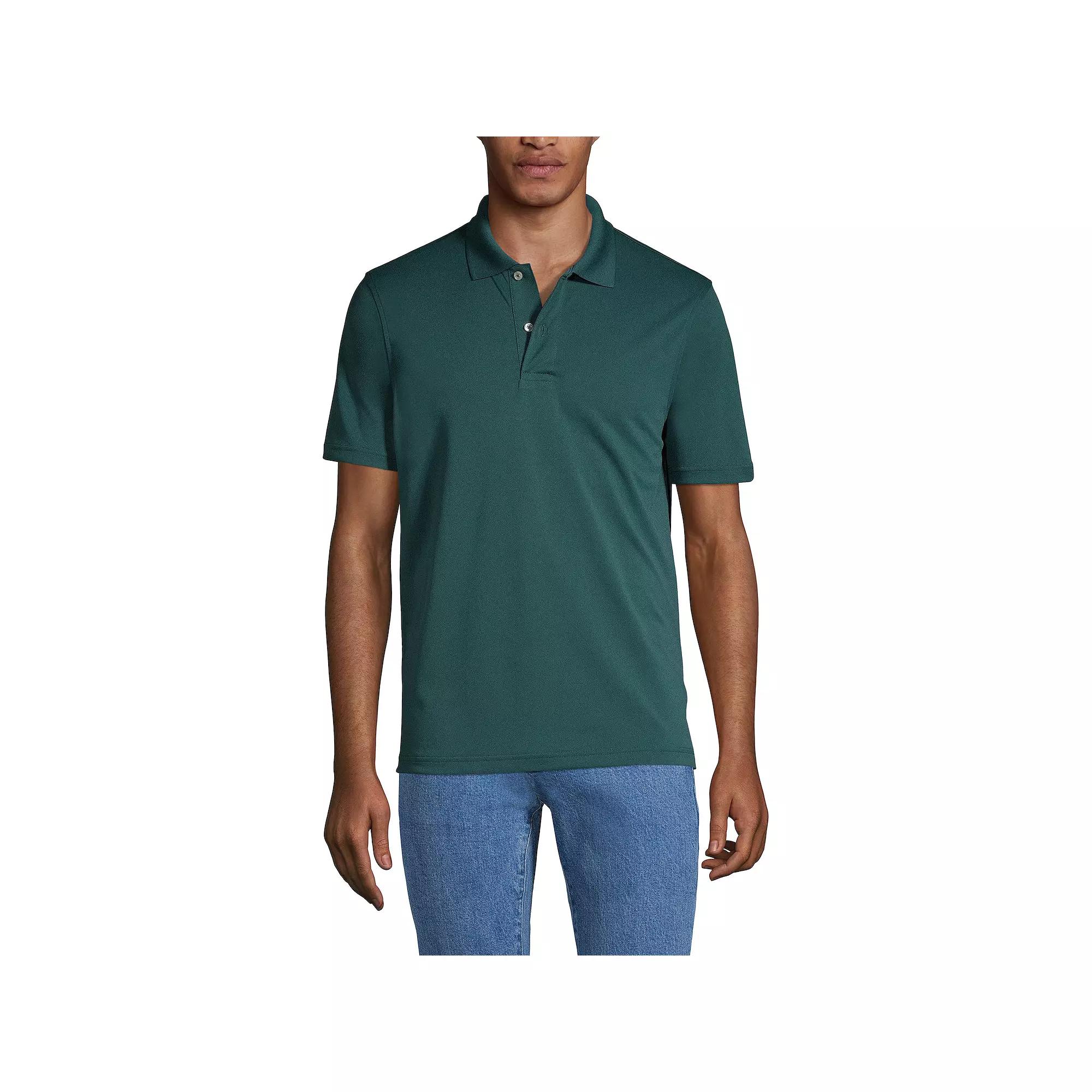 Men's Lands' End Short Sleeve Quick-Dry Stain-Release Polo Shirt,  Product Image