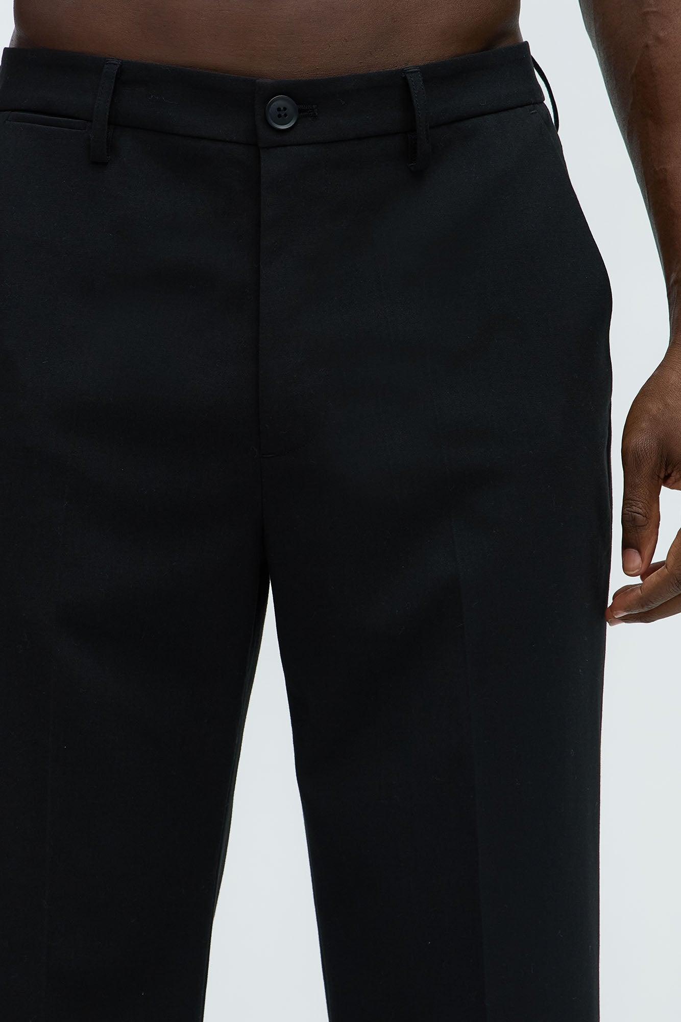 Modern Stretch Straight Trousers - Black Product Image