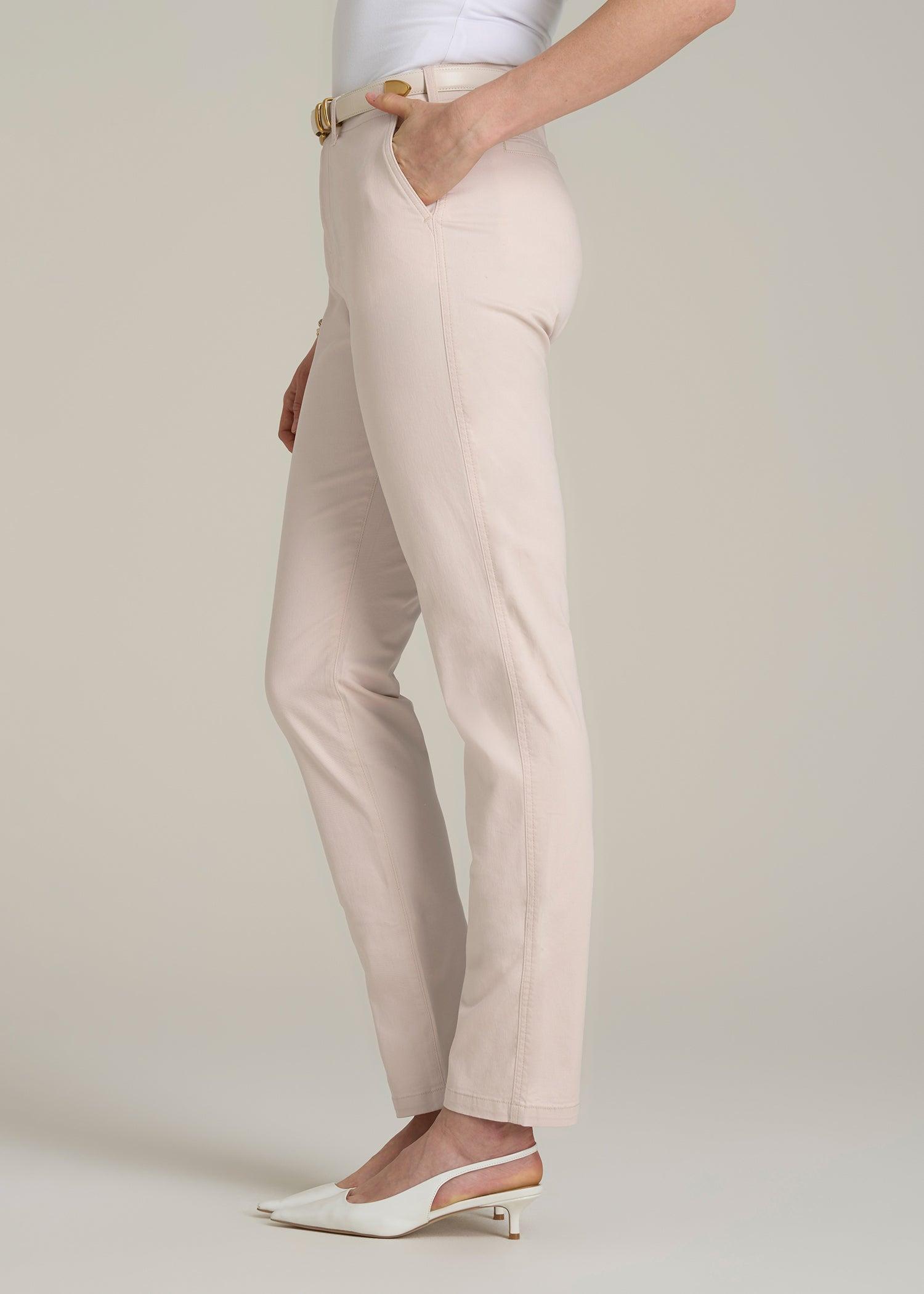 High Rise Tapered Chino Pants for Tall Women in Shell Female Product Image