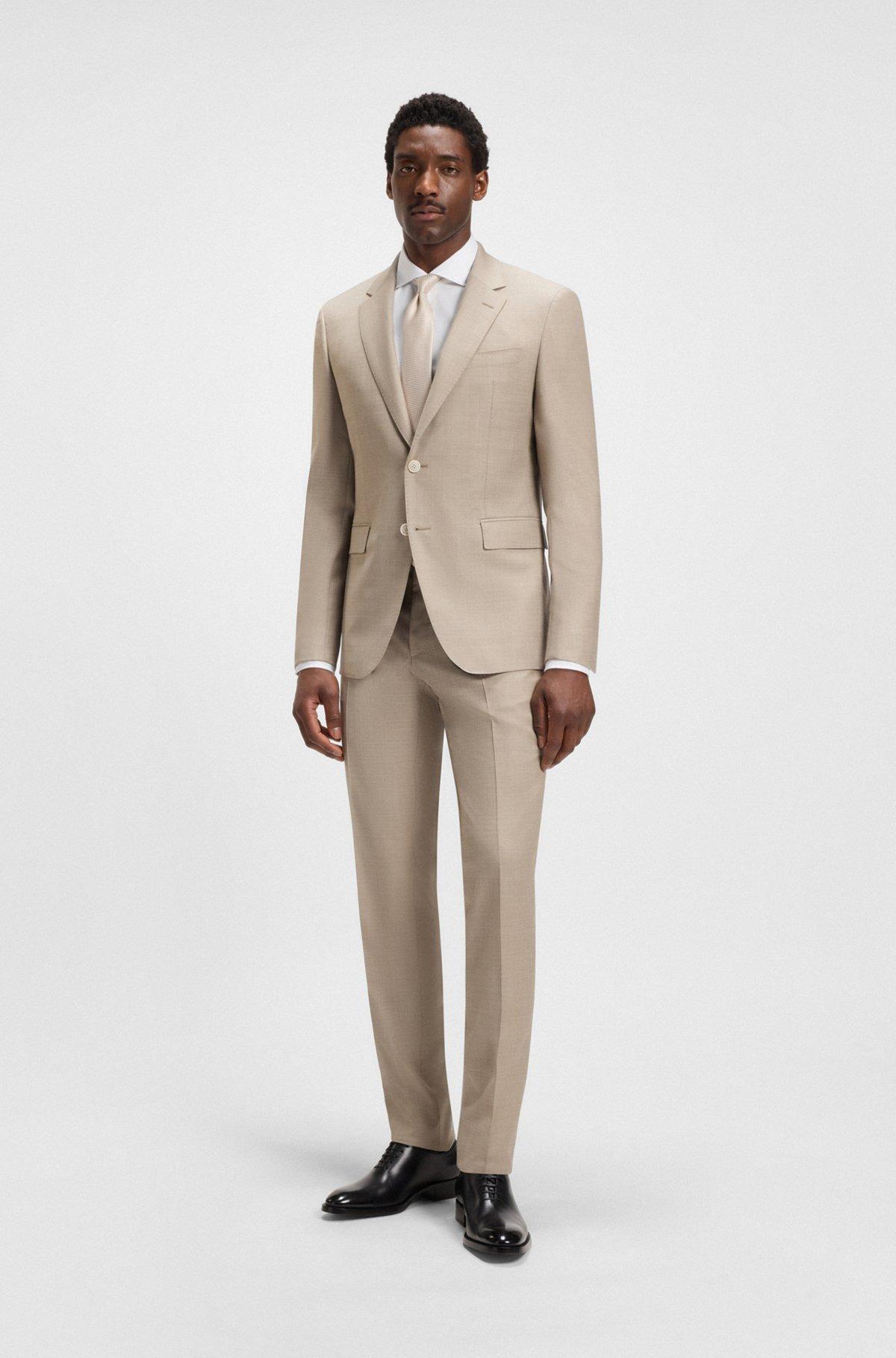 BOSS - Slim-fit shirt in Italian-made performance-stretch fabric - White Product Image