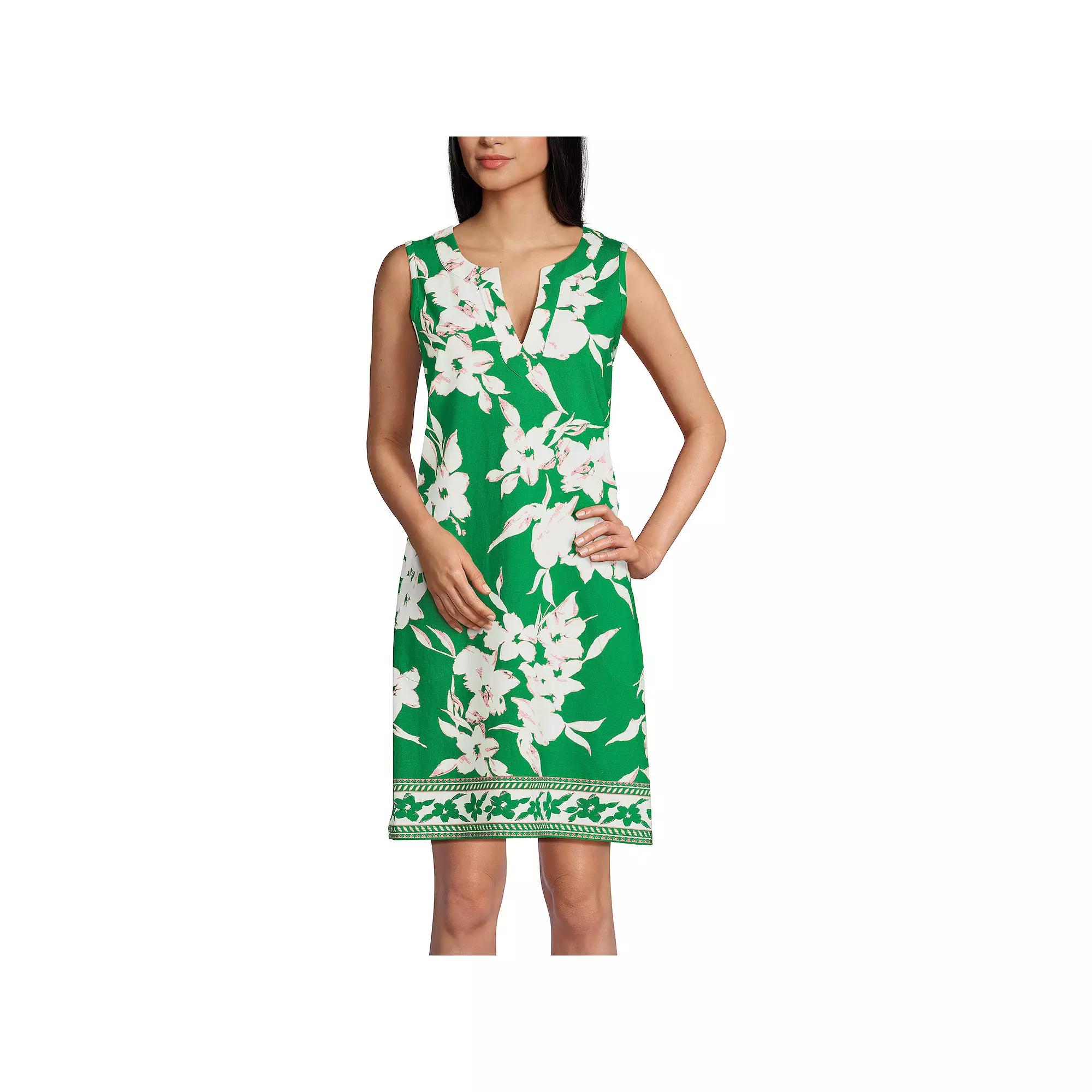 Women's Lands' End Splitneck Swim Cover-Up Dress,  Product Image