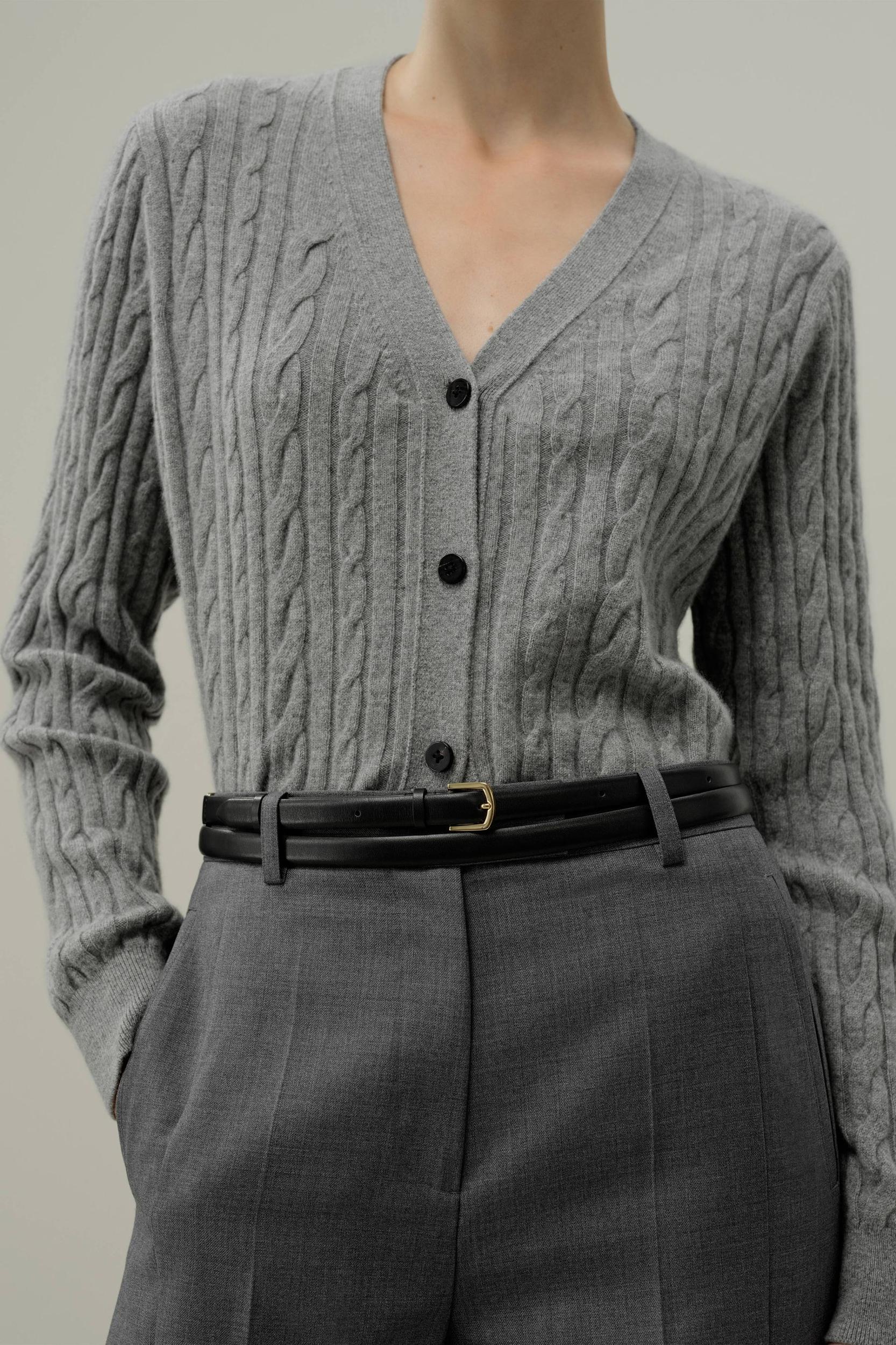 Slim Double-Strap Leather Belt Product Image