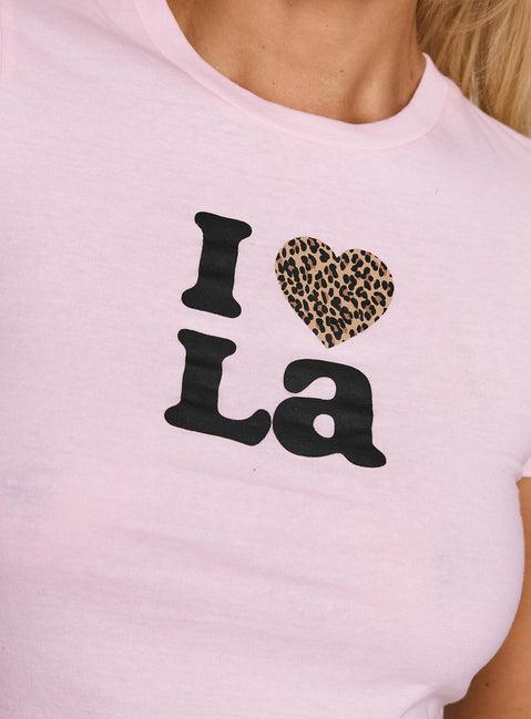 I Heart La Top Pink Product Image