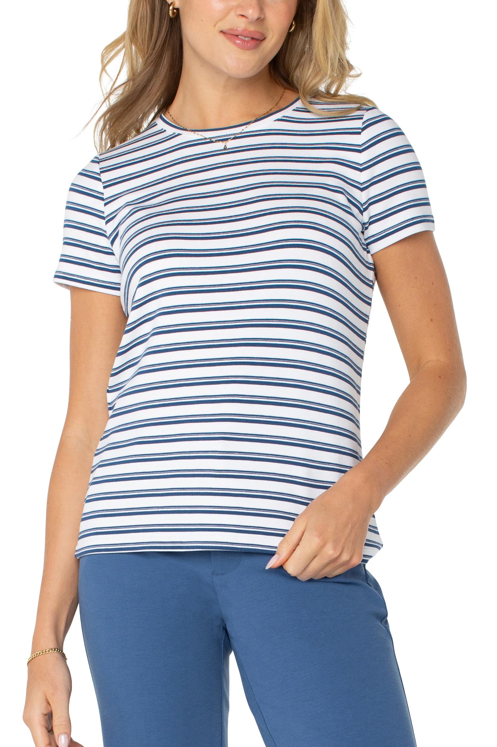 Short Sleeve Crew Neck Classic Knit Tee Product Image