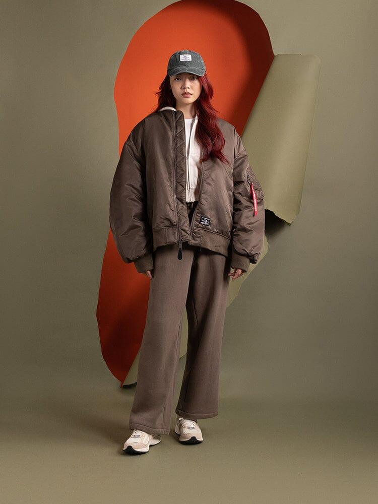 WOMEN'S OVERSIZED MA-1 MOD BOMBER JACKET - BLACK / L Product Image