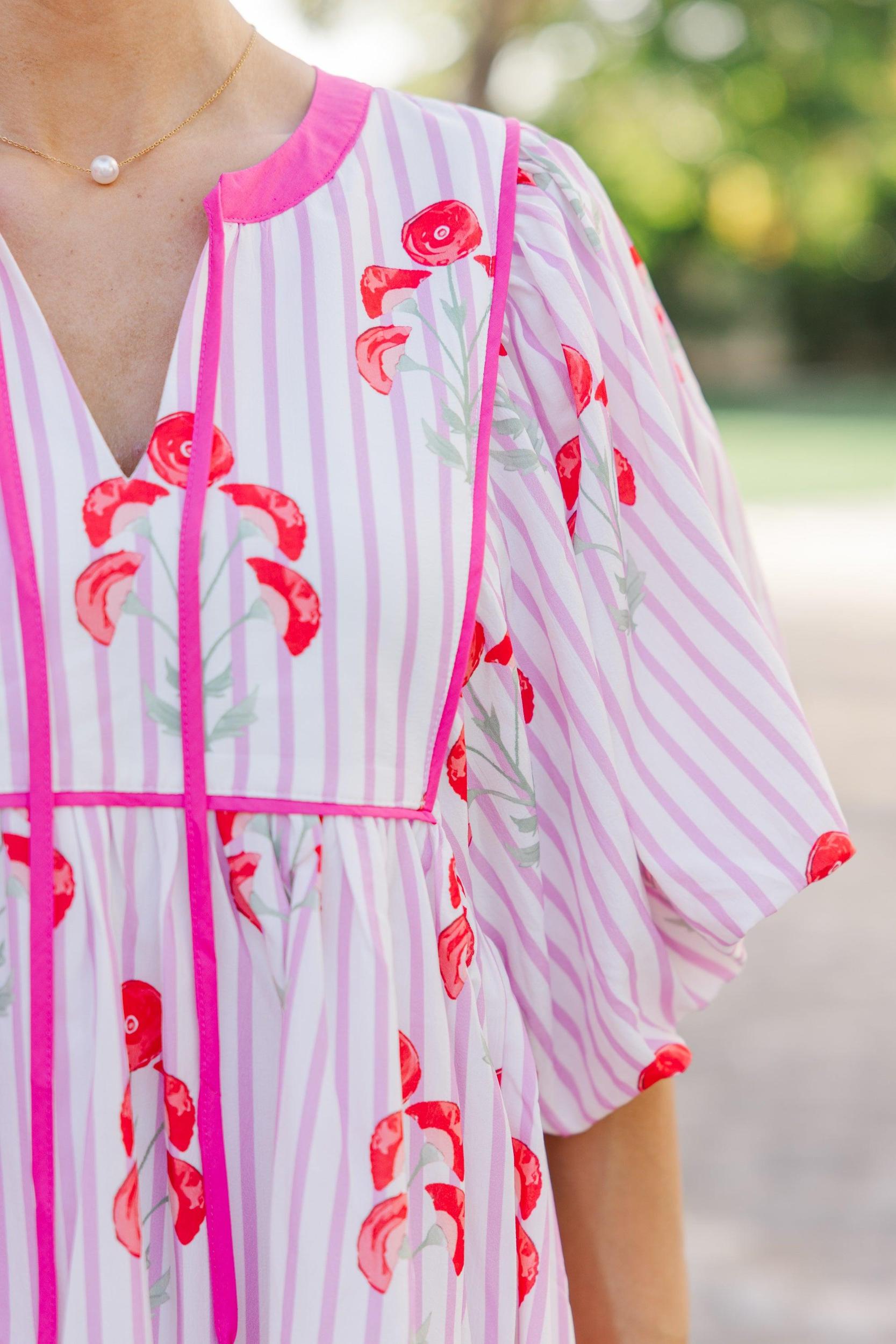 The Evolution Pink Floral Dress Female Product Image