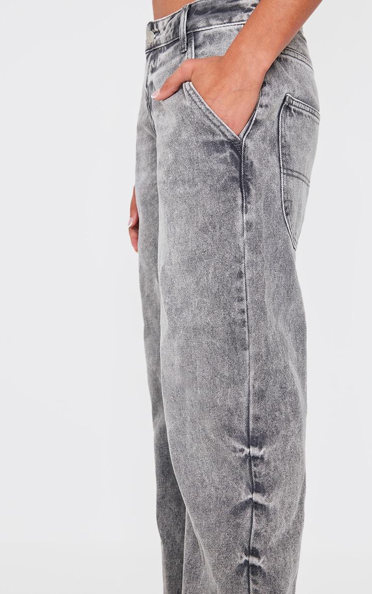  Washed Grey Wide Leg Jeans Product Image